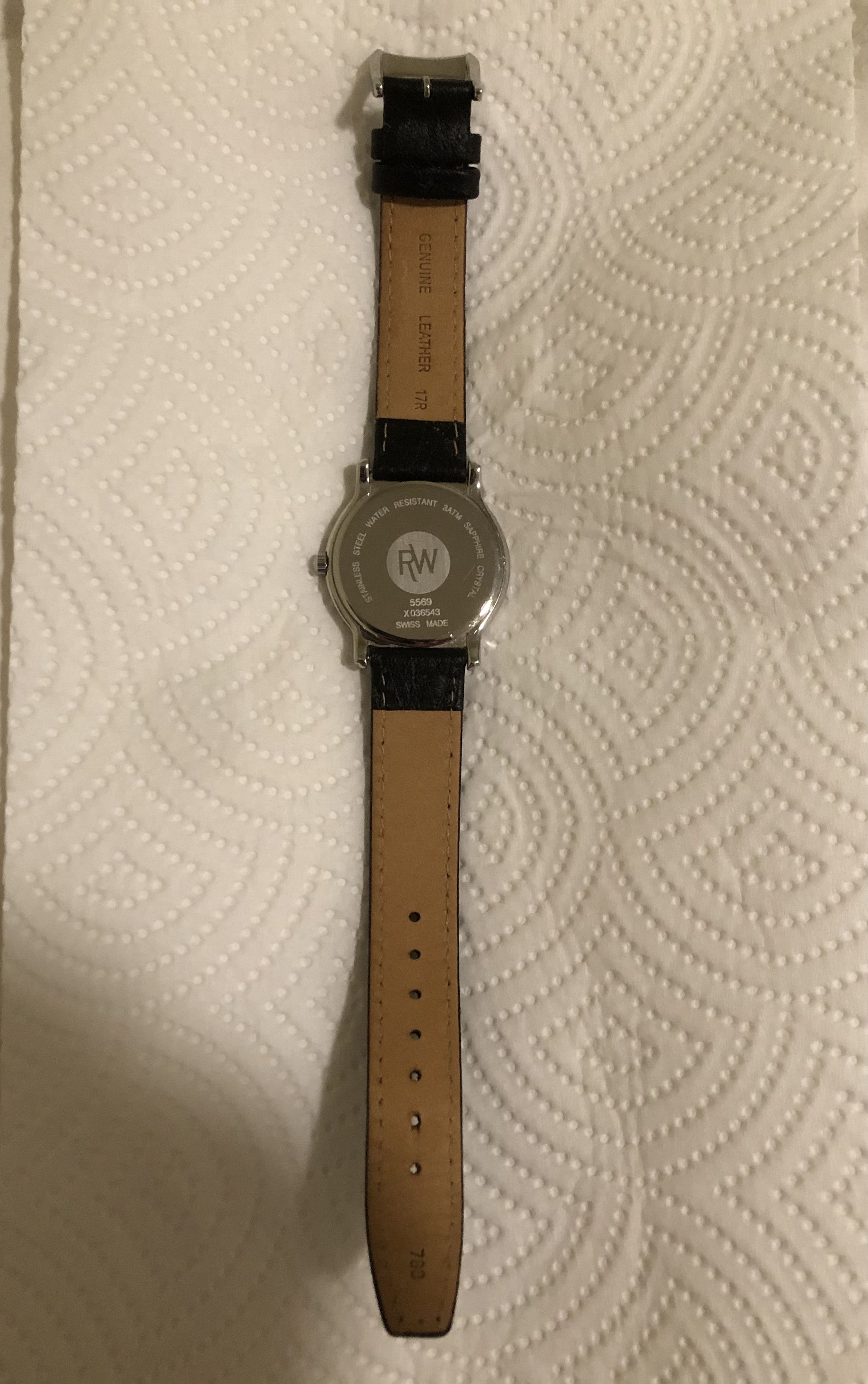RAYMOND WEIL Raymond Weil 5569 Stainless Steel Leather Watch Size 34 - 4 Thumbnail