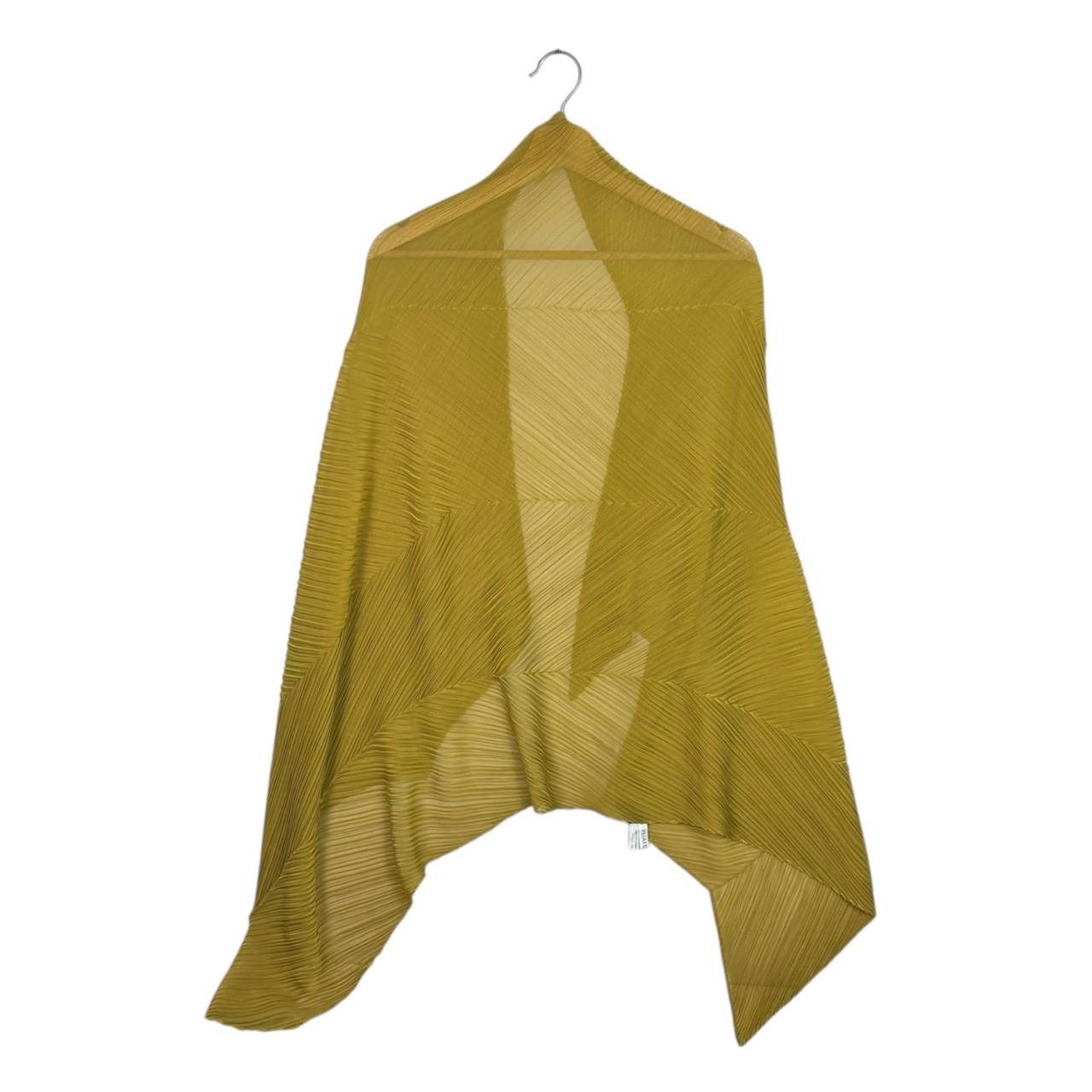 Pleats Please Issey Miyake Issey Miyake Pleats Please Mustard Yellow Cape Shawl OS Size ONE SIZE - 2 Thumbnail