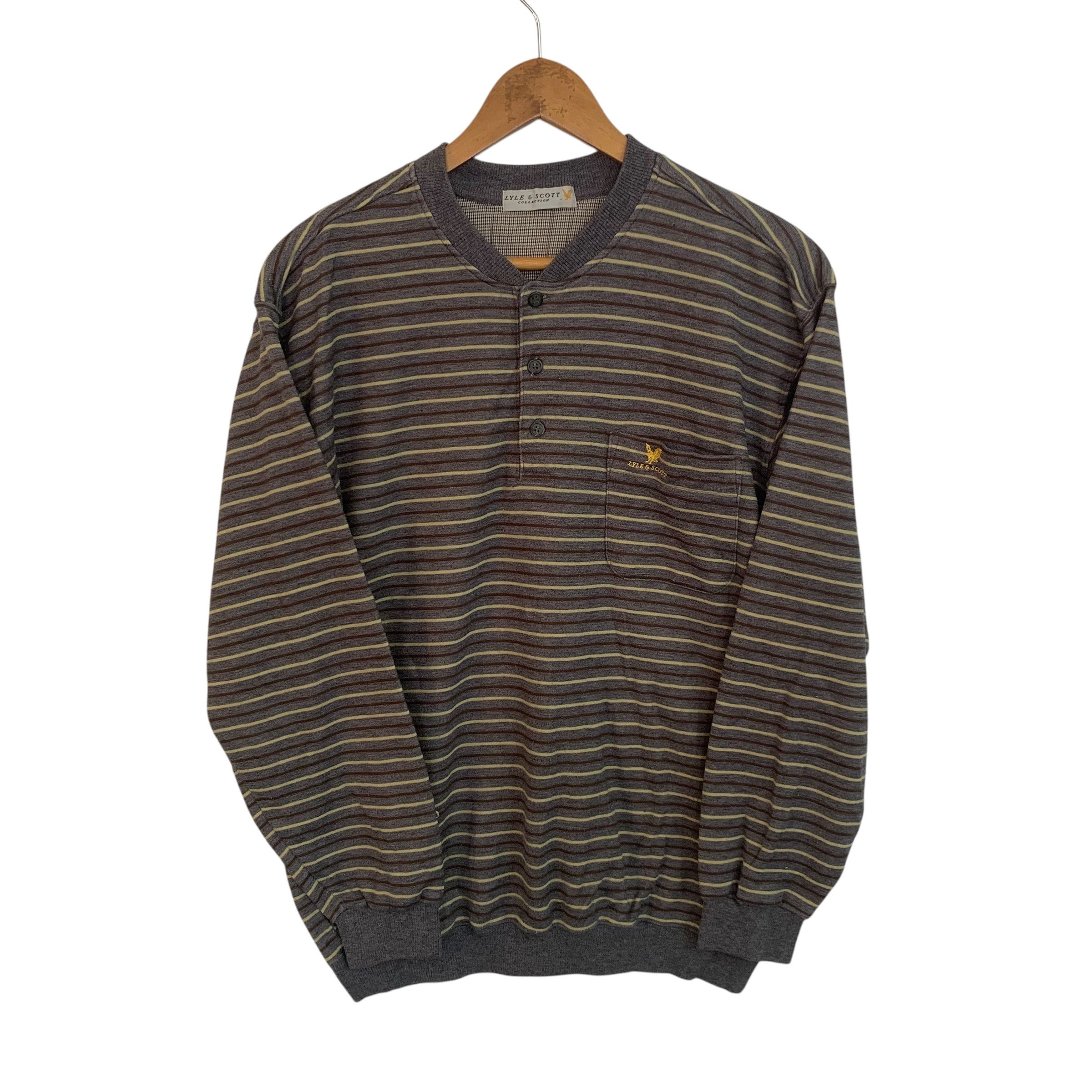 Lyle & Scott Lyle & Scott Vintage Sweatshirt Stripe Medium Size US M / EU 48-50 / 2 - 1 Thumbnail