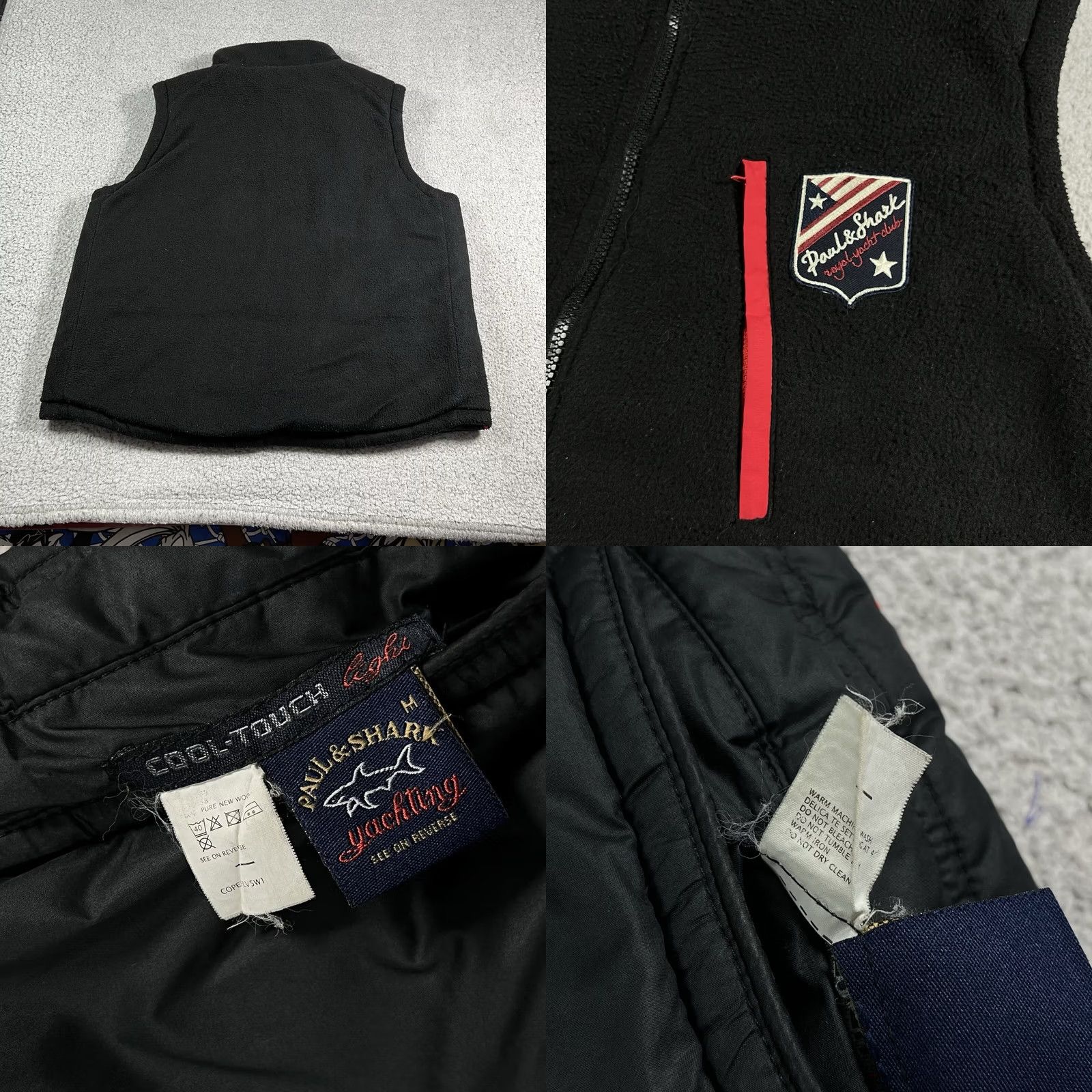 Paul & Shark VINTAGE Paul & Shark Yachting Vest Mens M Black Puffer Fleece Reversible Jacket Size US M / EU 48-50 / 2 - 8 Thumbnail
