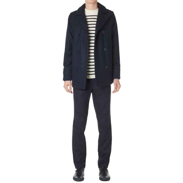 Norse Projects NORSE PROJECTS Birk Wool Pea Coat Jacket Dark Navy Men's Size US S / EU 44-46 / 1 - 15 Thumbnail