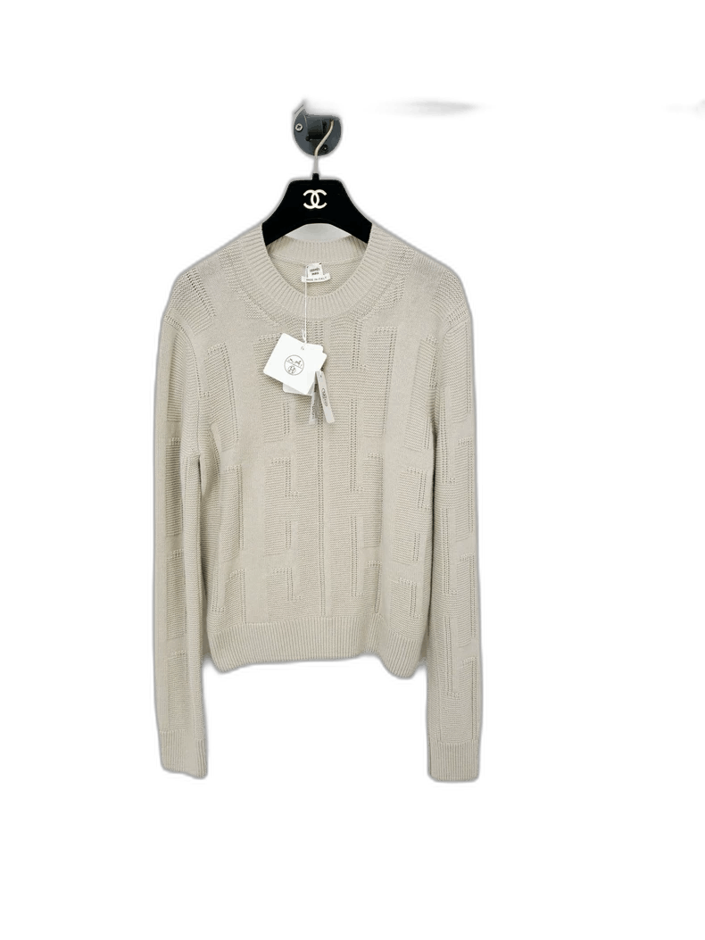 Hermes Hermes Knit Sweater with Tag in Beige Size XS / US 0-2 / IT 36-38 - 1 Thumbnail