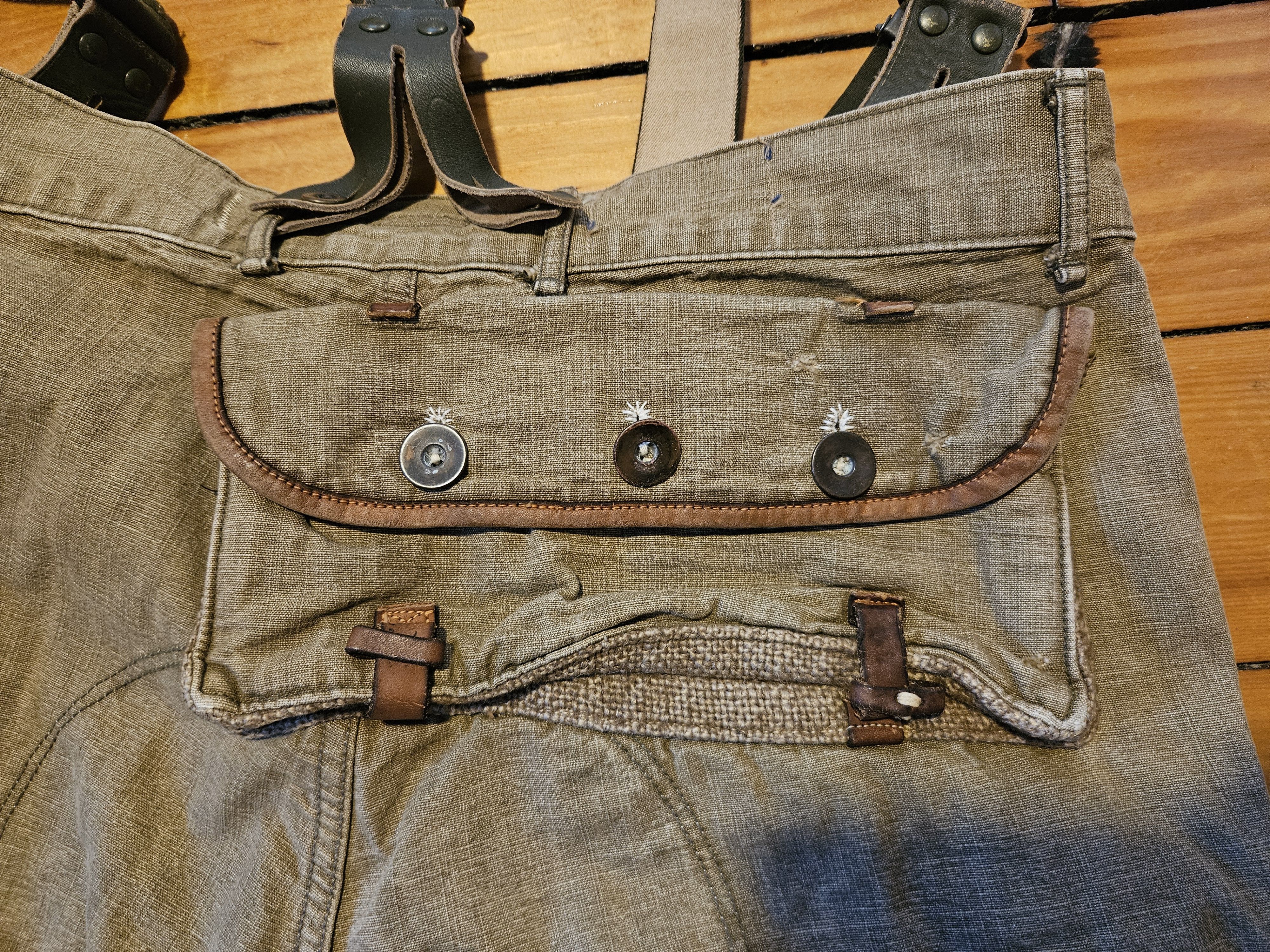 Kapital Kountry Repair Suspender Shorts Size US 32 / EU 48 - 4 Thumbnail