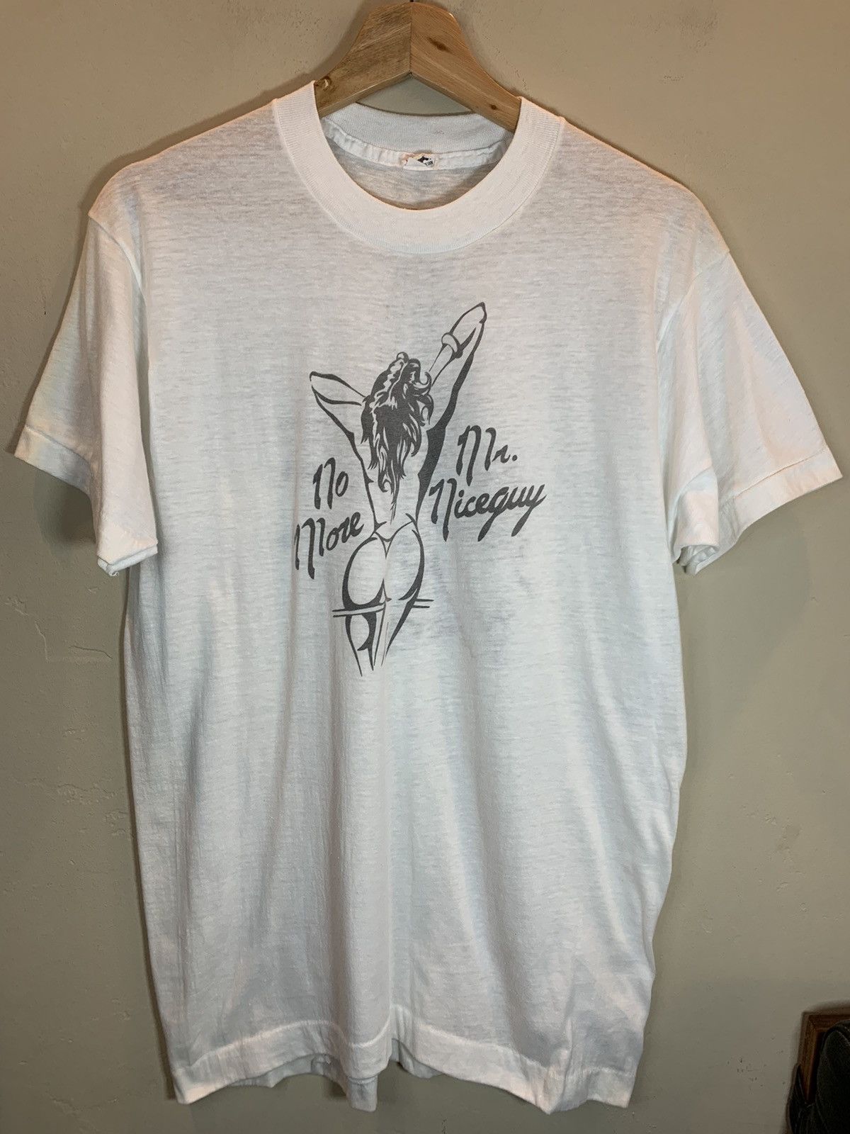 Vintage *RARE* Vintage 70’s No More Mr. Nice Guy On Your Knees Shirt Size US L / EU 52-54 / 3 - 2 Thumbnail