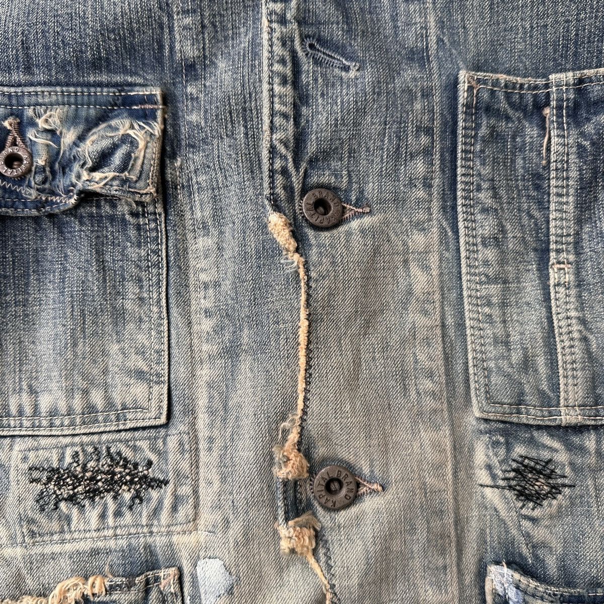 Kapital Old man and the sea weathered Boro chore coat patchwork Size US S / EU 44-46 / 1 - 7 Thumbnail