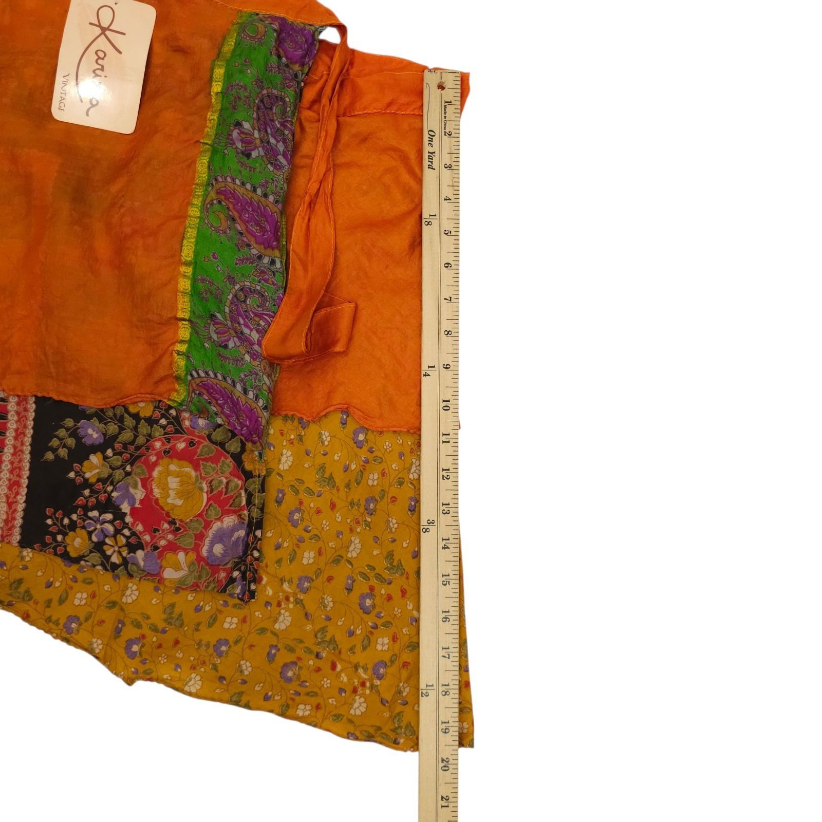 Other Kariza Vintage Wrap Skirt OSFM Silk Blend Boho Indie Fairy Size 24" / US 00 / IT 34 - 13 Thumbnail