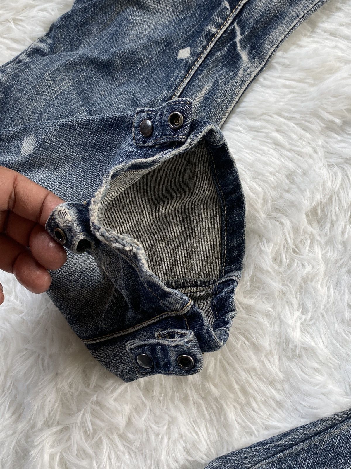 PPFM 🔥RARE🔥Vintage PPFM Banana Cut Denim Jeans Bondage Size US 31 - 10 Thumbnail