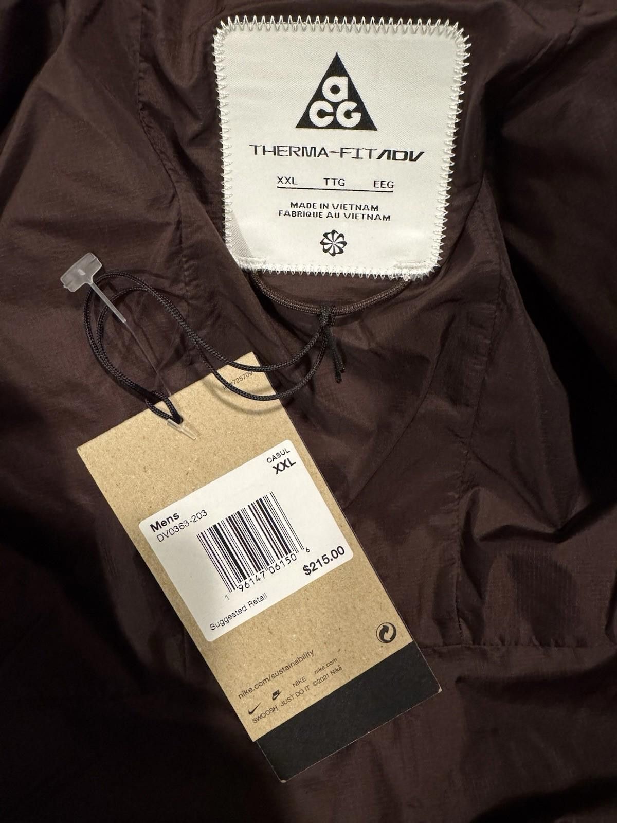 Nike NEW Nike ACG Mens XXL Therma-FIT ADV Rope De Dope Full Zip Size US XXL / EU 58 / 5 - 6 Thumbnail