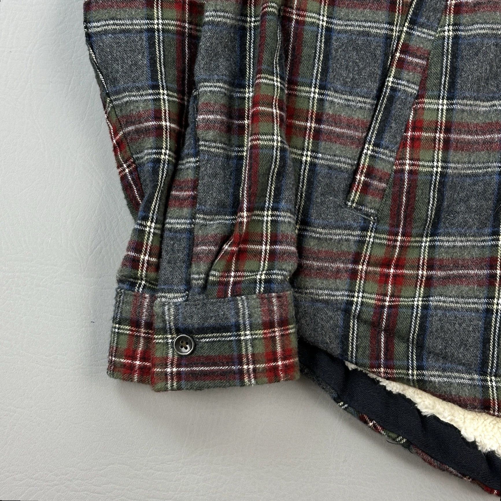 Vintage LL Bean Hoodie Women's Medium Scotch Plaid Relaxed Sherpa Lined Flannel Jacket Size M / US 6-8 / IT 42-44 - 2 Thumbnail