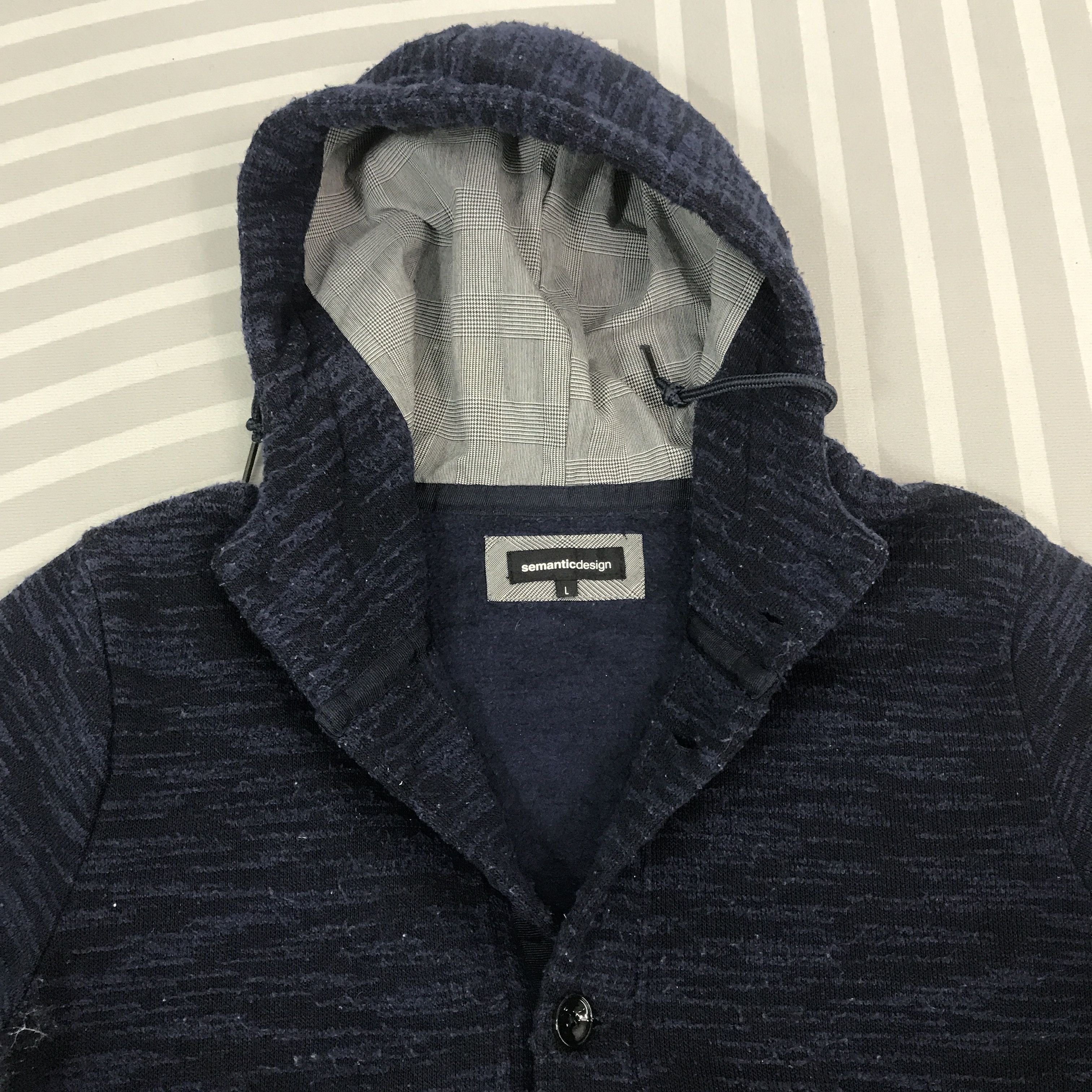 Japanese Brand × Vintage × semanticdesign Vintage Semantic Design Button up hoodie Jacket Size US L / EU 52-54 / 3 - 8 Thumbnail