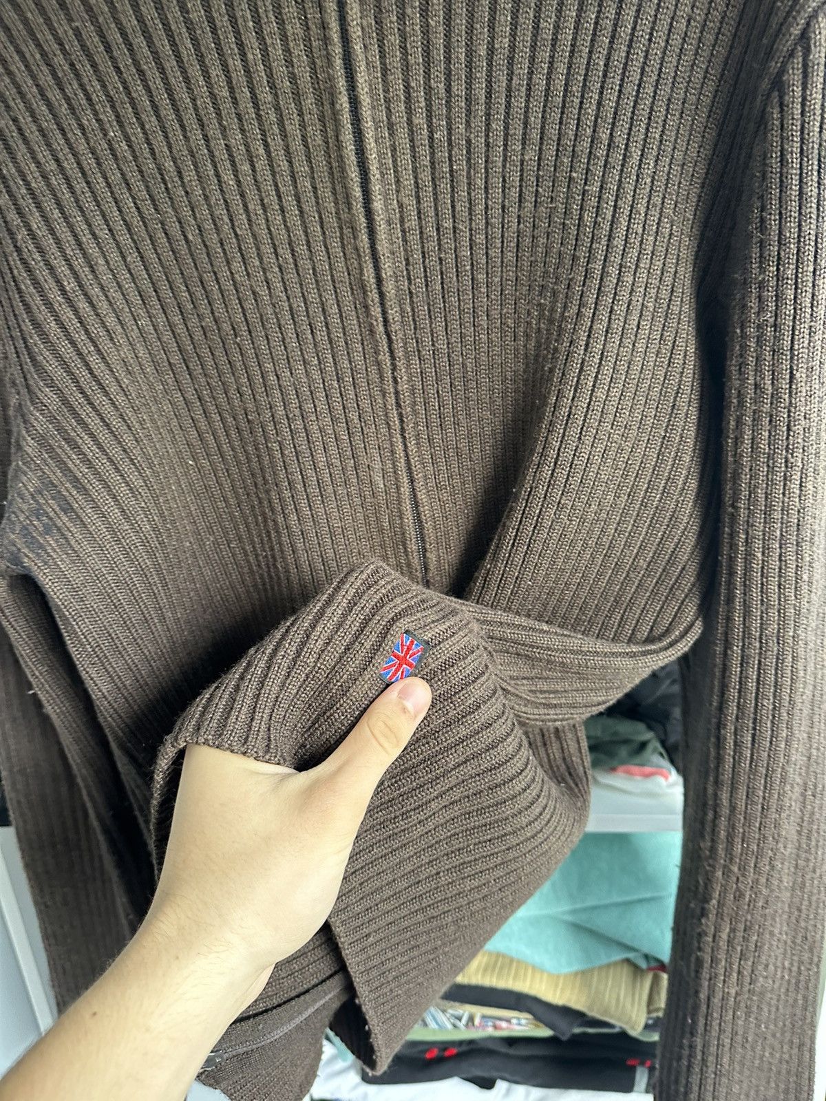Belstaff 🔥VINTAGE BELSTAFF KNITTED ZIP SWEATER 85 ANNIVERSARY🔥 Size US XL / EU 56 / 4 - 4 Thumbnail