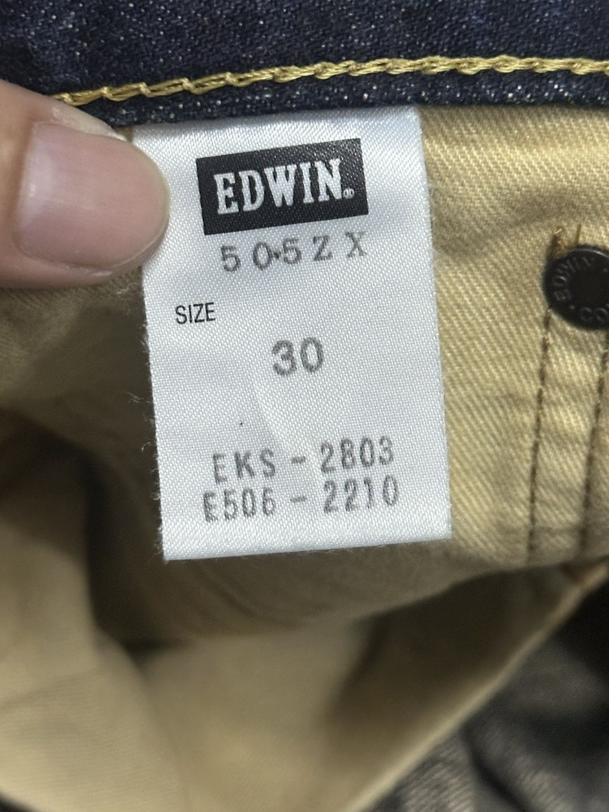 Edwin Edwin Vintage Selvedge Distressed and Painted Faded Wash Size US 33 - 9 Thumbnail