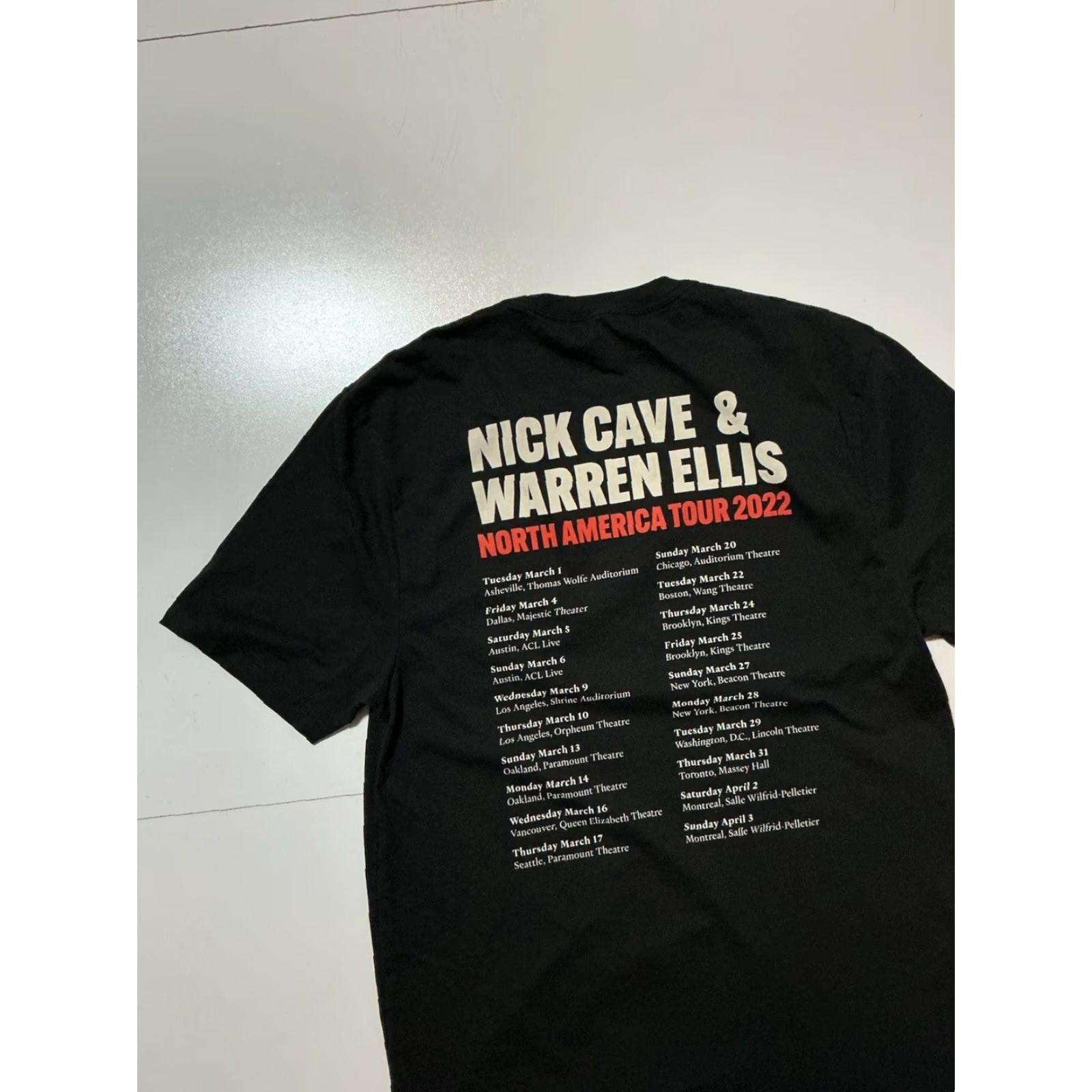 Vintage Nick Cave & Warren Ellis Carnage Tour 2022 Black Graphic Official Merch T-Shirt S Mens Small Size US S / EU 44-46 / 1 - 4 Thumbnail