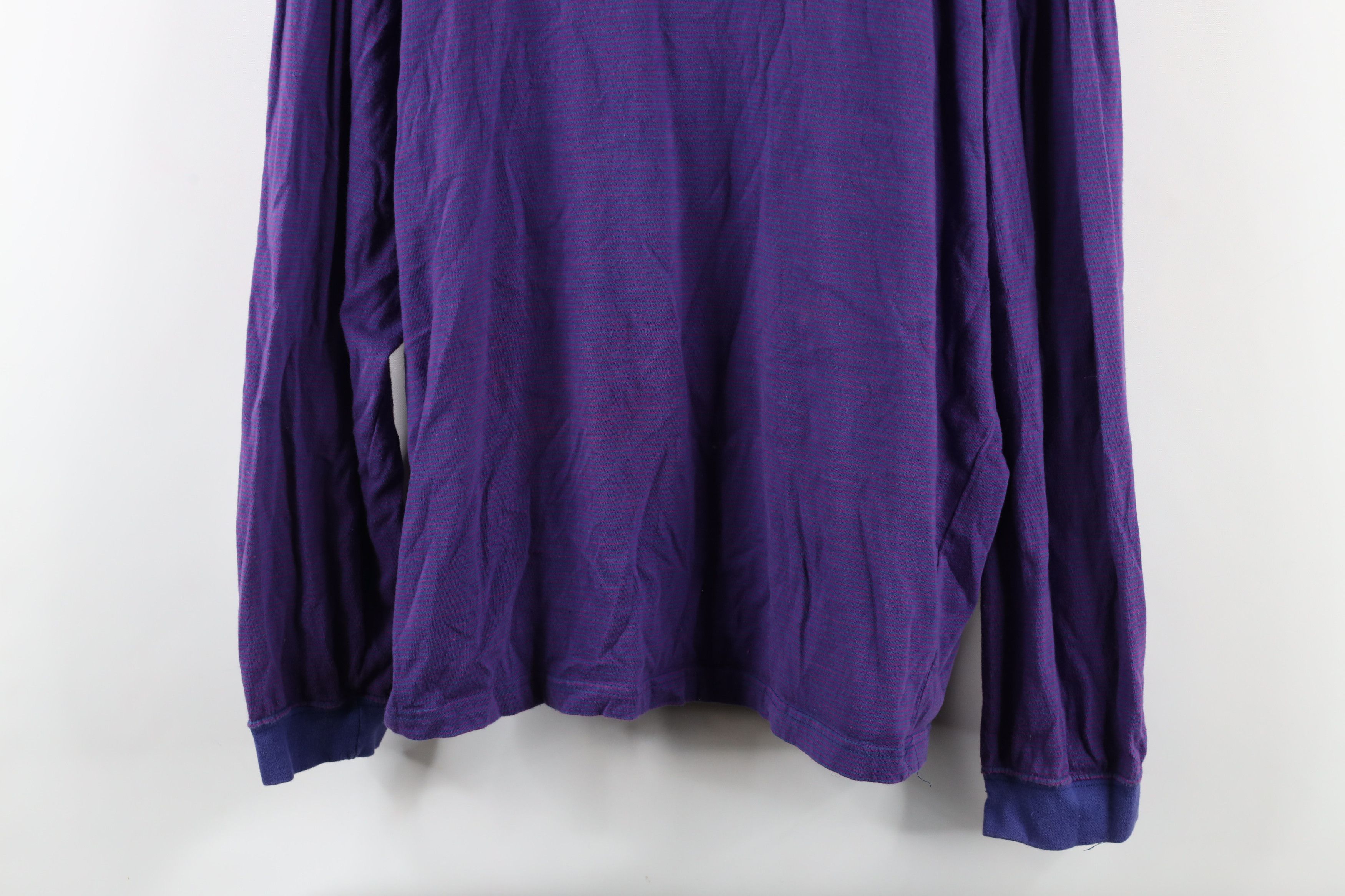 Vintage Vintage 90s Streetwear Striped Mock Neck Long Sleeve T-Shirt Size US M / EU 48-50 / 2 - 3 Thumbnail