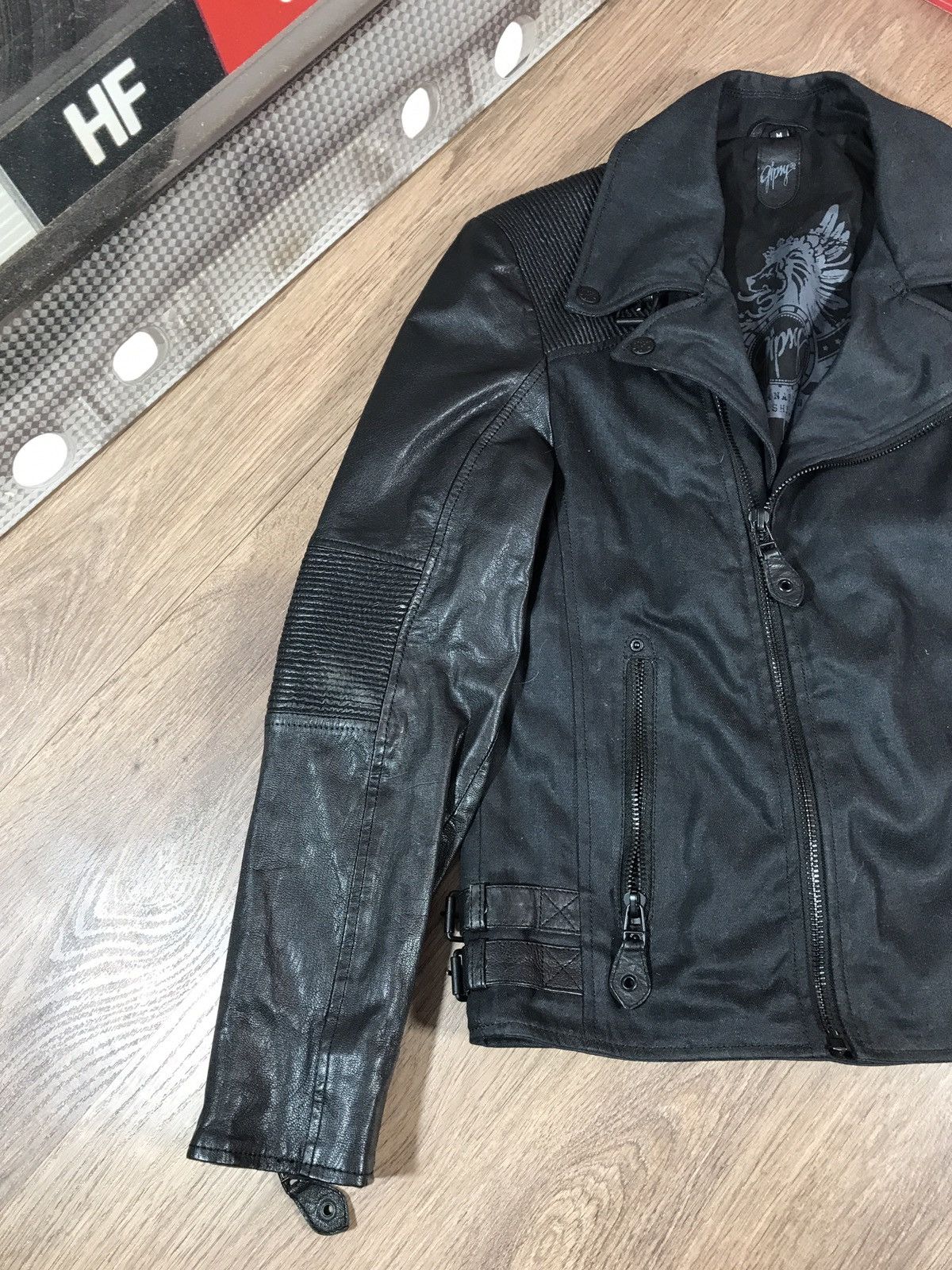 Japanese Brand Leather Denim Mauritius Biker Jacket Size M Size US M / EU 48-50 / 2 - 2 Thumbnail
