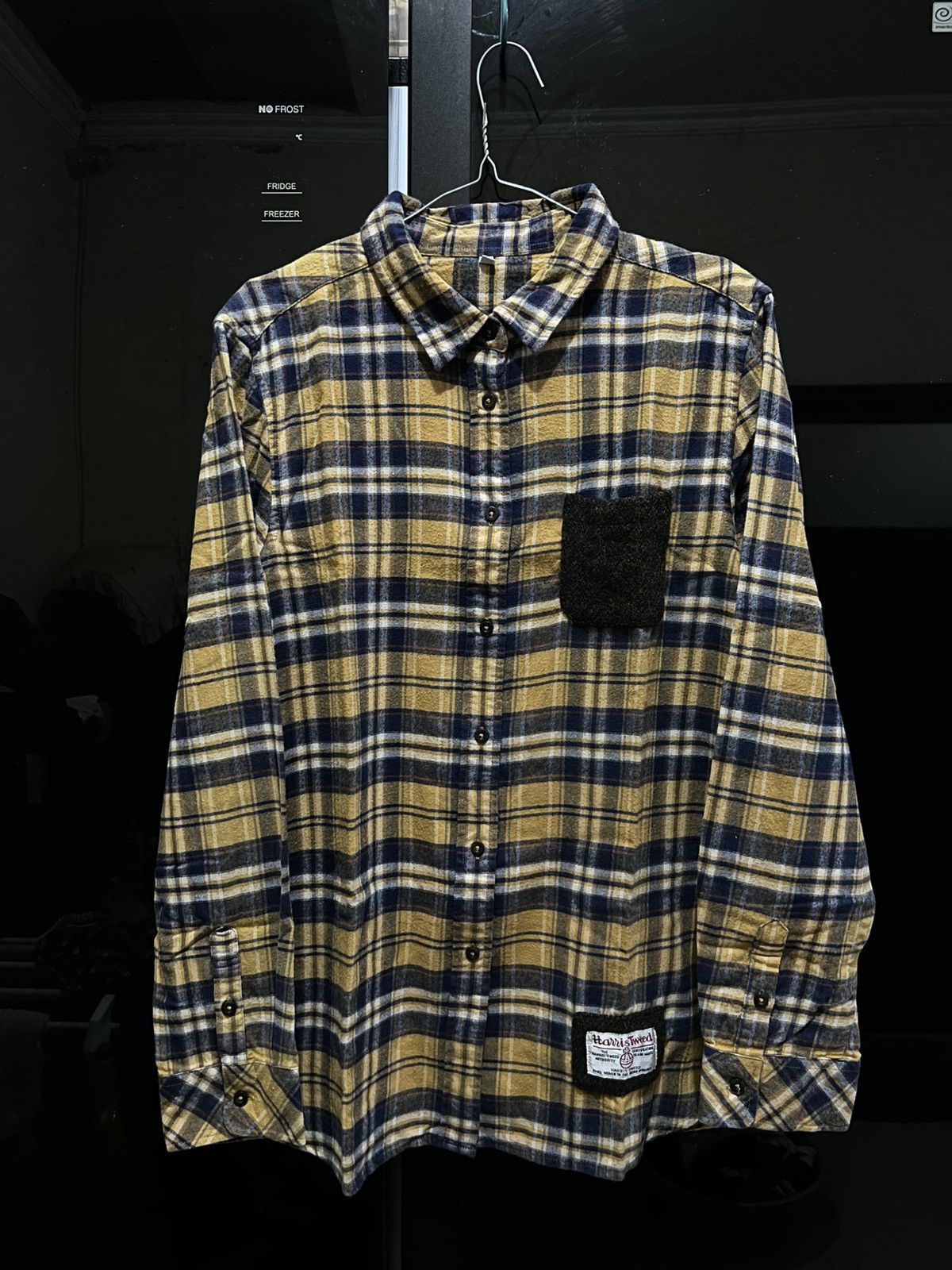 Harris Tweed Harris Tweed x Closhi Japanese Brand Button Ups Flannel Size L / US 10 / IT 46 - 2 Thumbnail