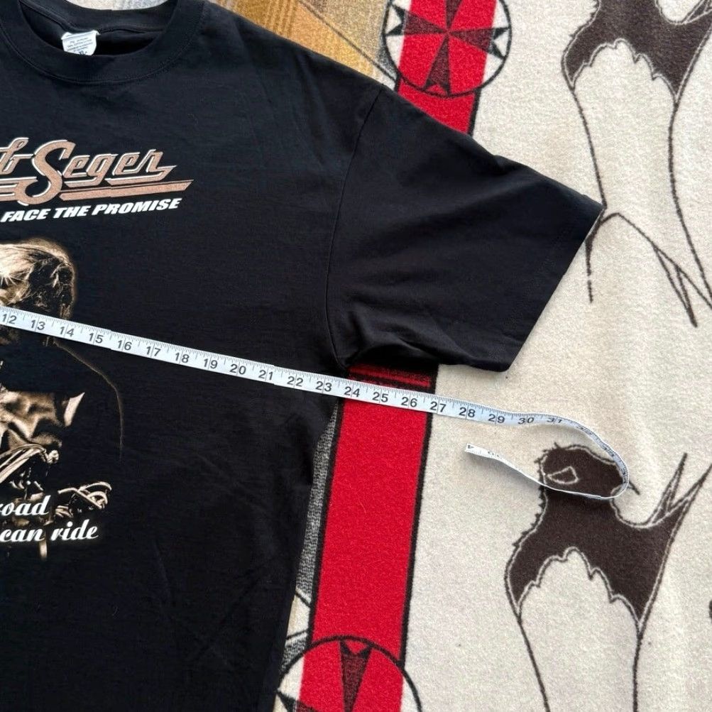 Anvil VINTAGE Y2K Bob Seger Face The Promise Concert Tour T-Shirt XL Black Short Sleeve Mens Cover Band Music 2000s Size US XL / EU 56 / 4 - 6 Thumbnail