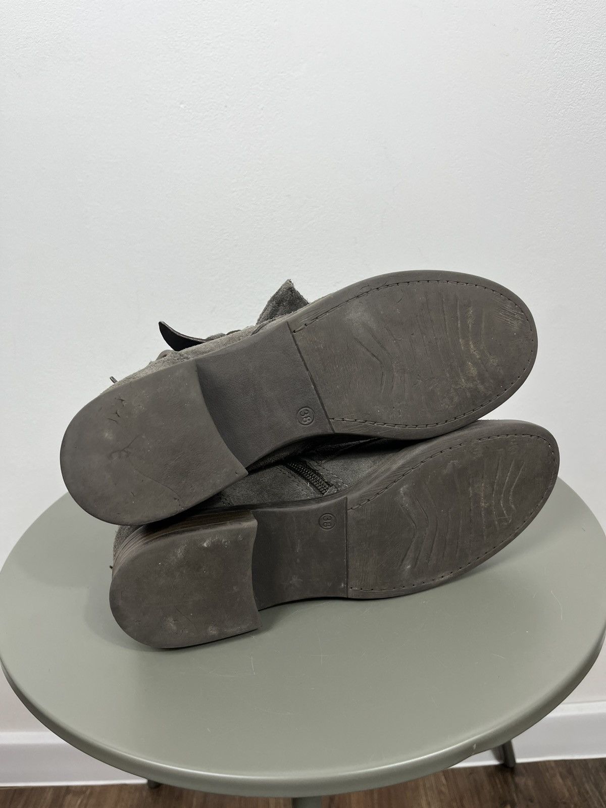 Other Avant Garde Distressed Suede Boots 38 Strap Zip Ankle Shoes Size US 7 / IT 37 - 9 Thumbnail