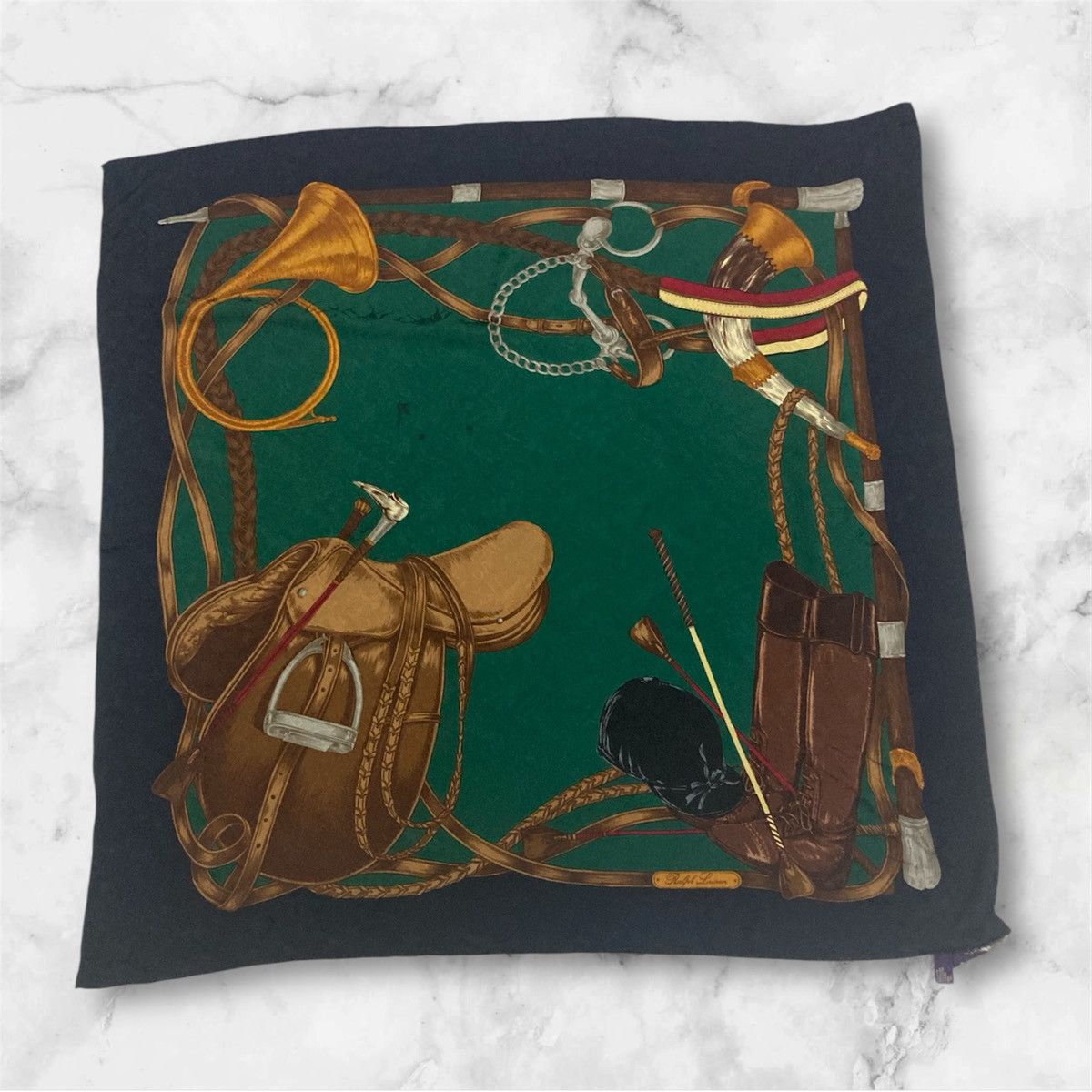 Ralph Lauren Vintage Ralph Lauren Silk Scarf Equestrian Italy Size ONE SIZE - 1 Thumbnail
