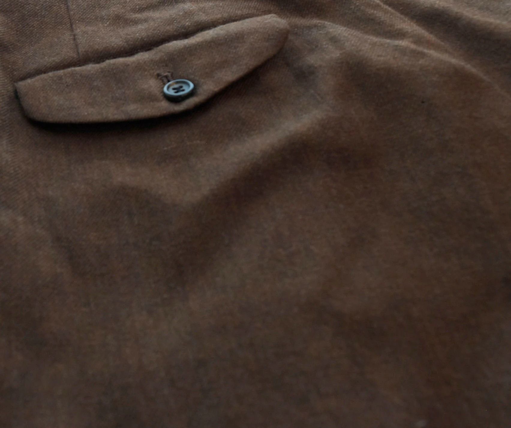 Comme des Garcons Homme Plus Cropped Pants Wool Zipper 2 Tuck Wide Pattern Brown Size US 28 / EU 44 - 6 Thumbnail