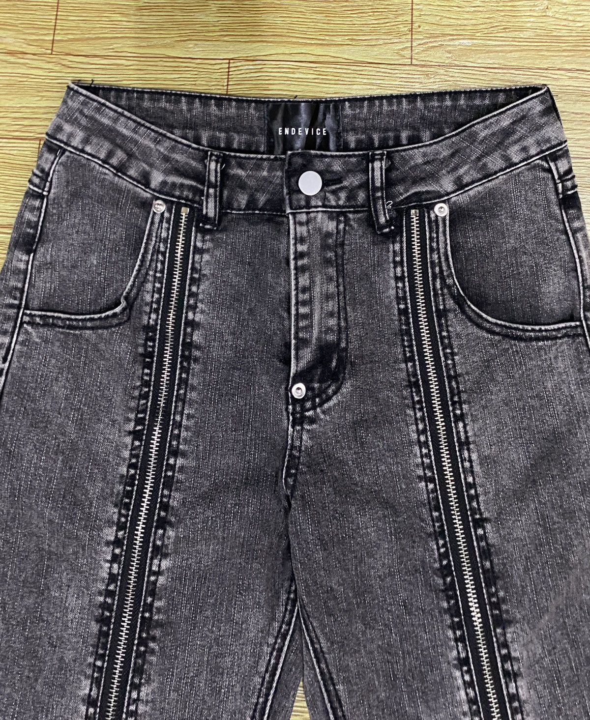 If Six Was Nine Very Rare Vintage Japanese Brand Endevice Zipper Jeans 2000s Size US 28 / EU 44 - 3 Thumbnail
