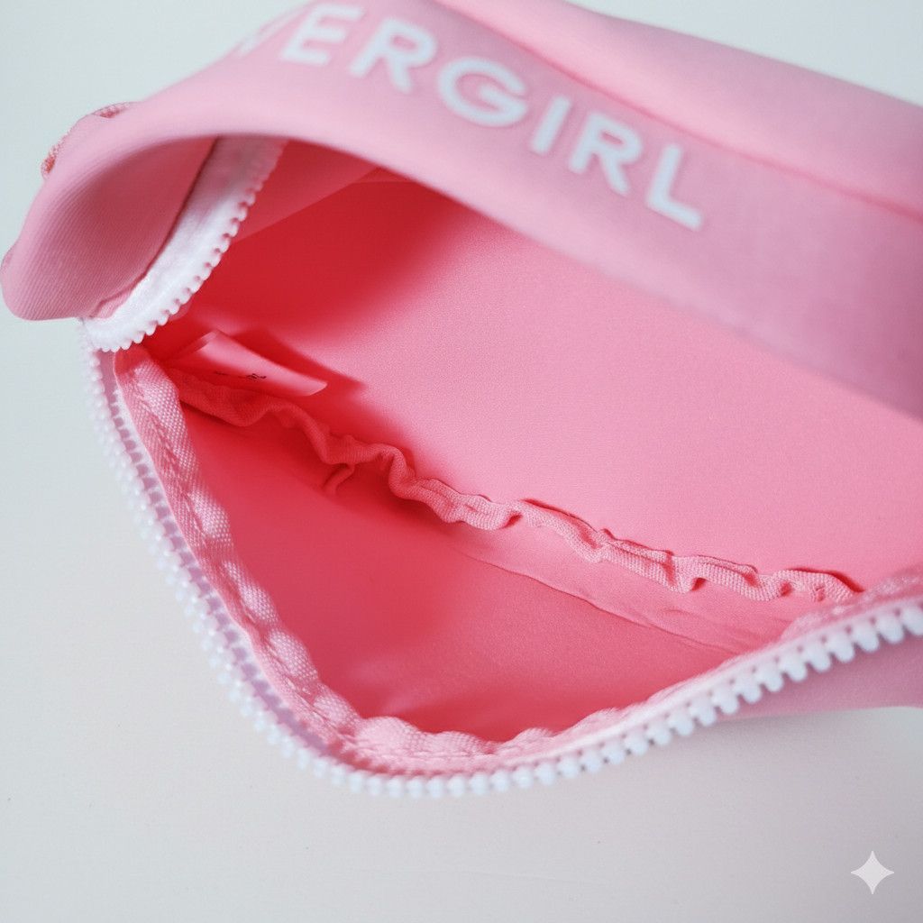 Other Cover Girl Belt Bag Pink Neoprene Clip On Zipper Pocket Pouc Size ONE SIZE - 10 Thumbnail