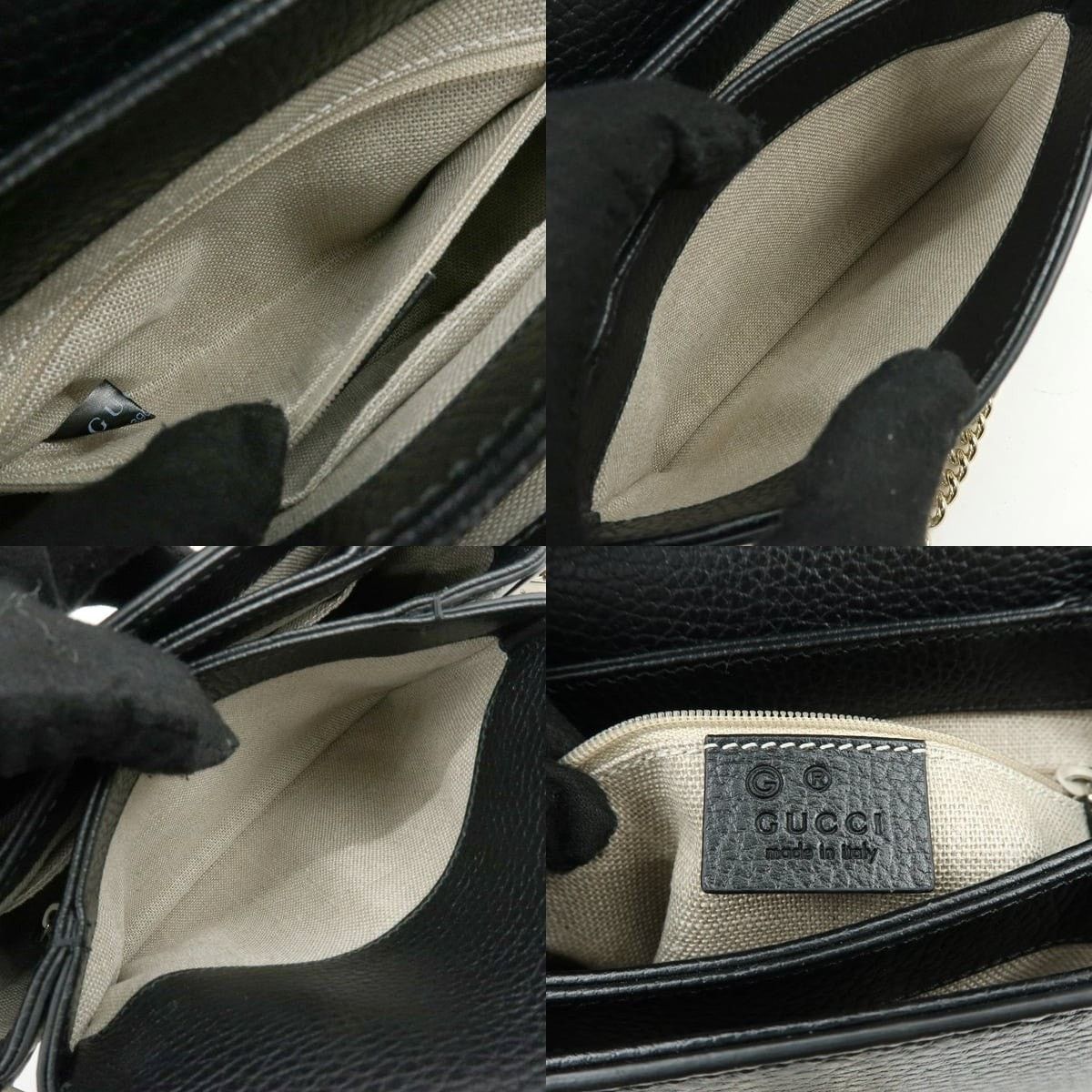 Gucci Gucci Interlocking G Flap Bag Calfskin Shoulder Black Size ONE SIZE - 7 Thumbnail