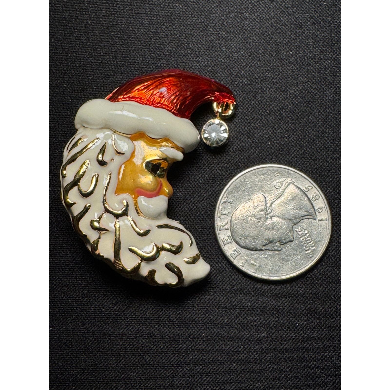 Other Vintage Christopher Radko Enamel Santa Claus Brooch Size ONE SIZE - 3 Thumbnail
