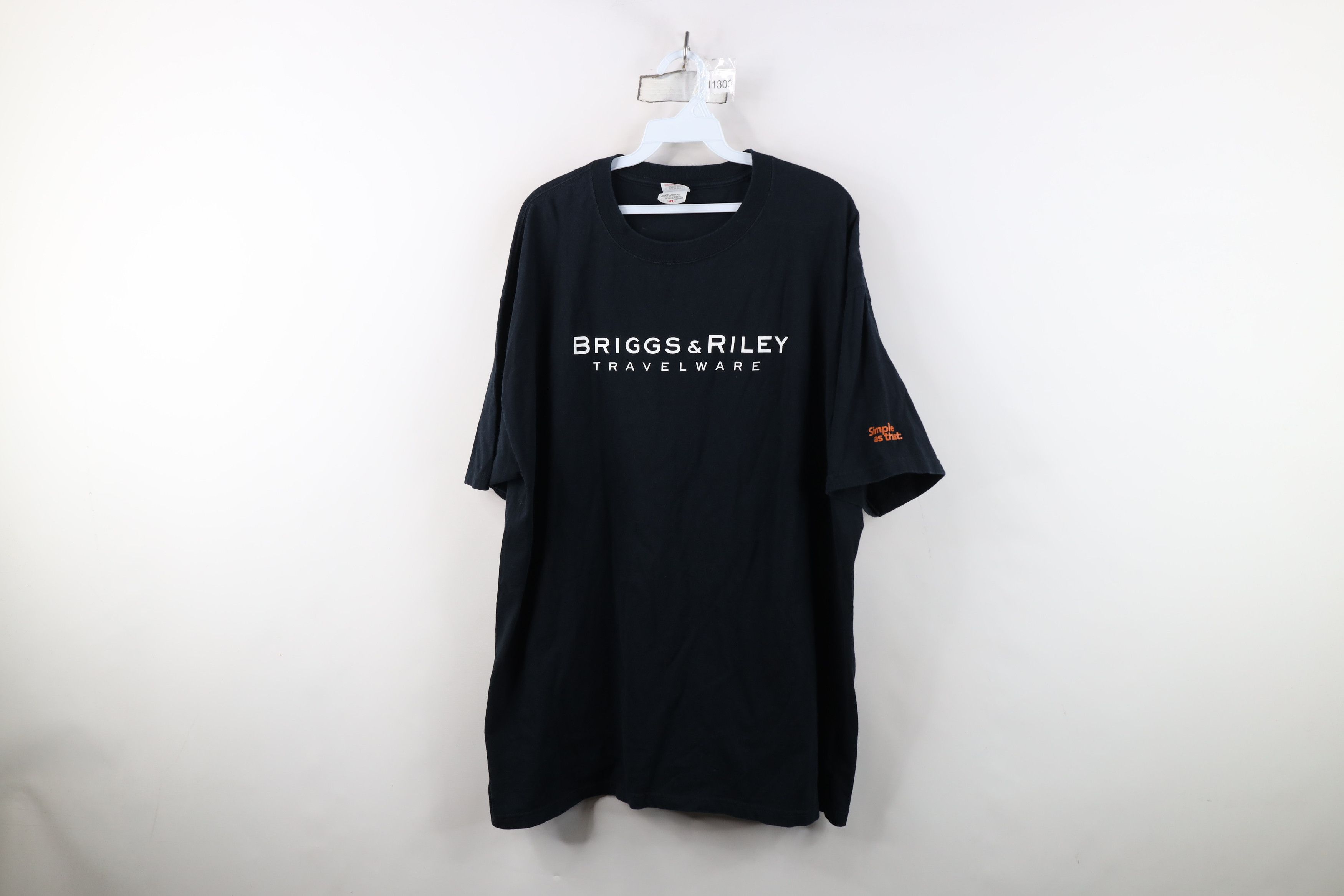 Vintage Vintage Y2K Briggs & Riley Travelware Spell T-Shirt Black Size US XL / EU 56 / 4 - 1 Thumbnail