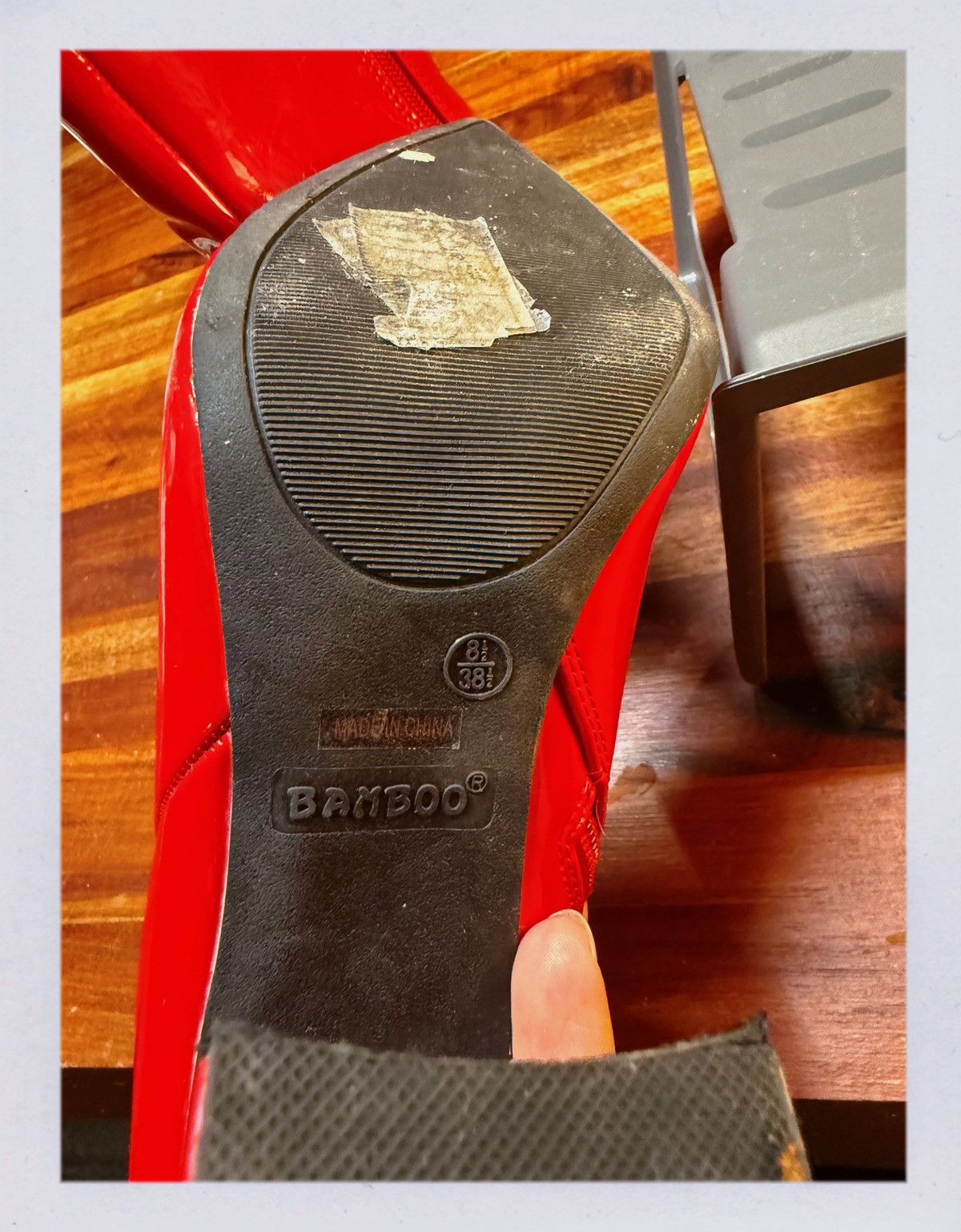 United Bamboo BAMBOO Red Patent Leather Ankle Boots Size US 8.5 / IT 38.5 - 8 Thumbnail