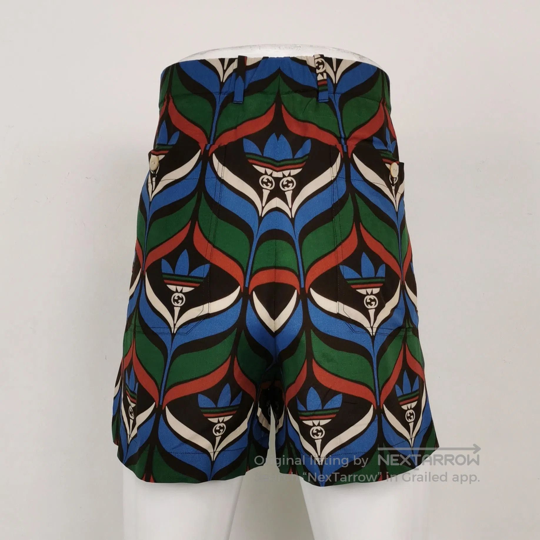 Gucci Gucci x adidas Trefoil Print Color-Block Shorts XL. Size US 42 / EU 58 - 6 Thumbnail