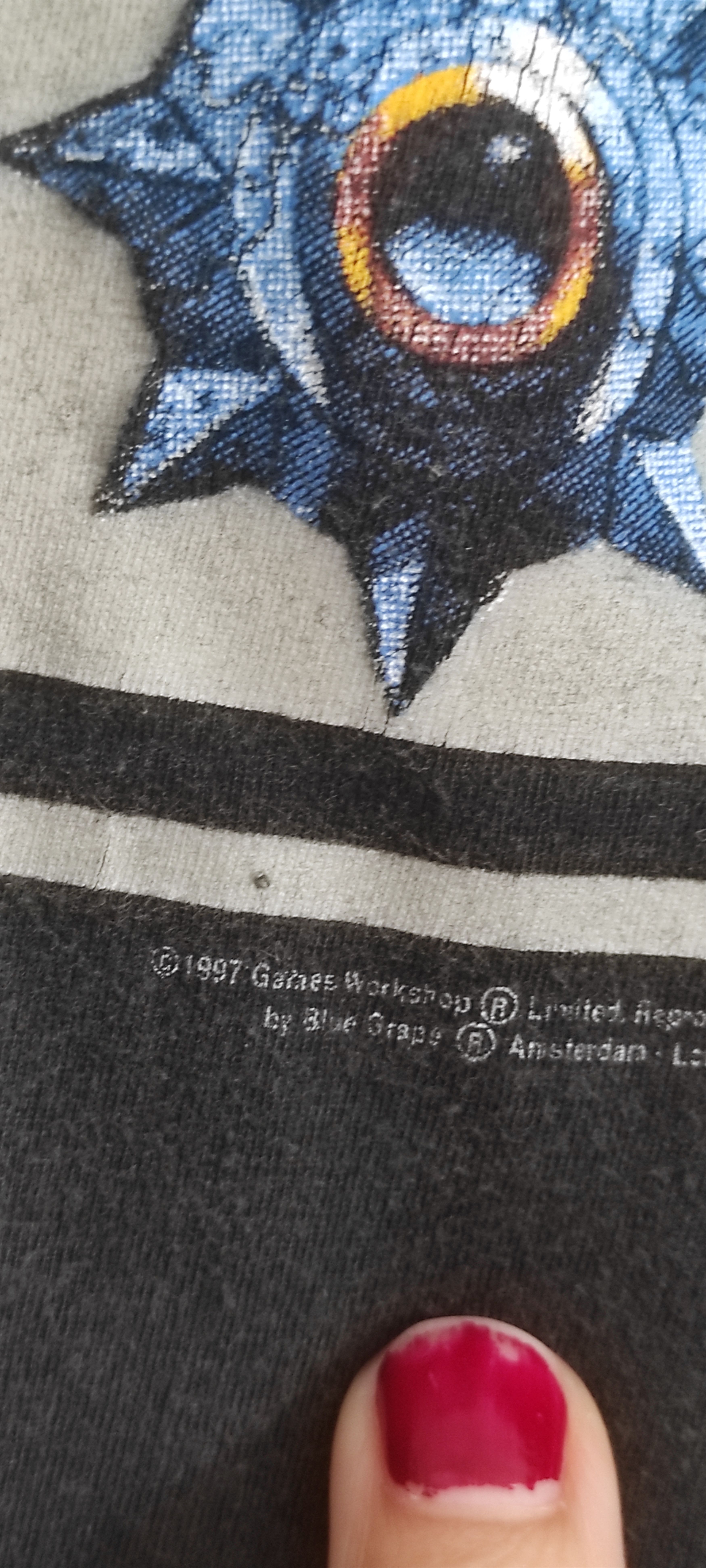 Vintage Warhammer Blue Grape Tee 1997 Innocence Proves Nothing Size US L / EU 52-54 / 3 - 15 Thumbnail