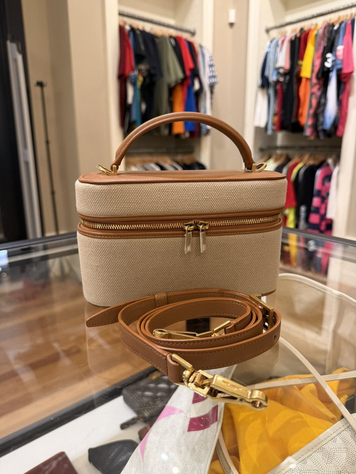 Yves Saint Laurent Saint Laurent Gaby Canvas Mini Vanity Bag Size ONE SIZE - 1 Thumbnail