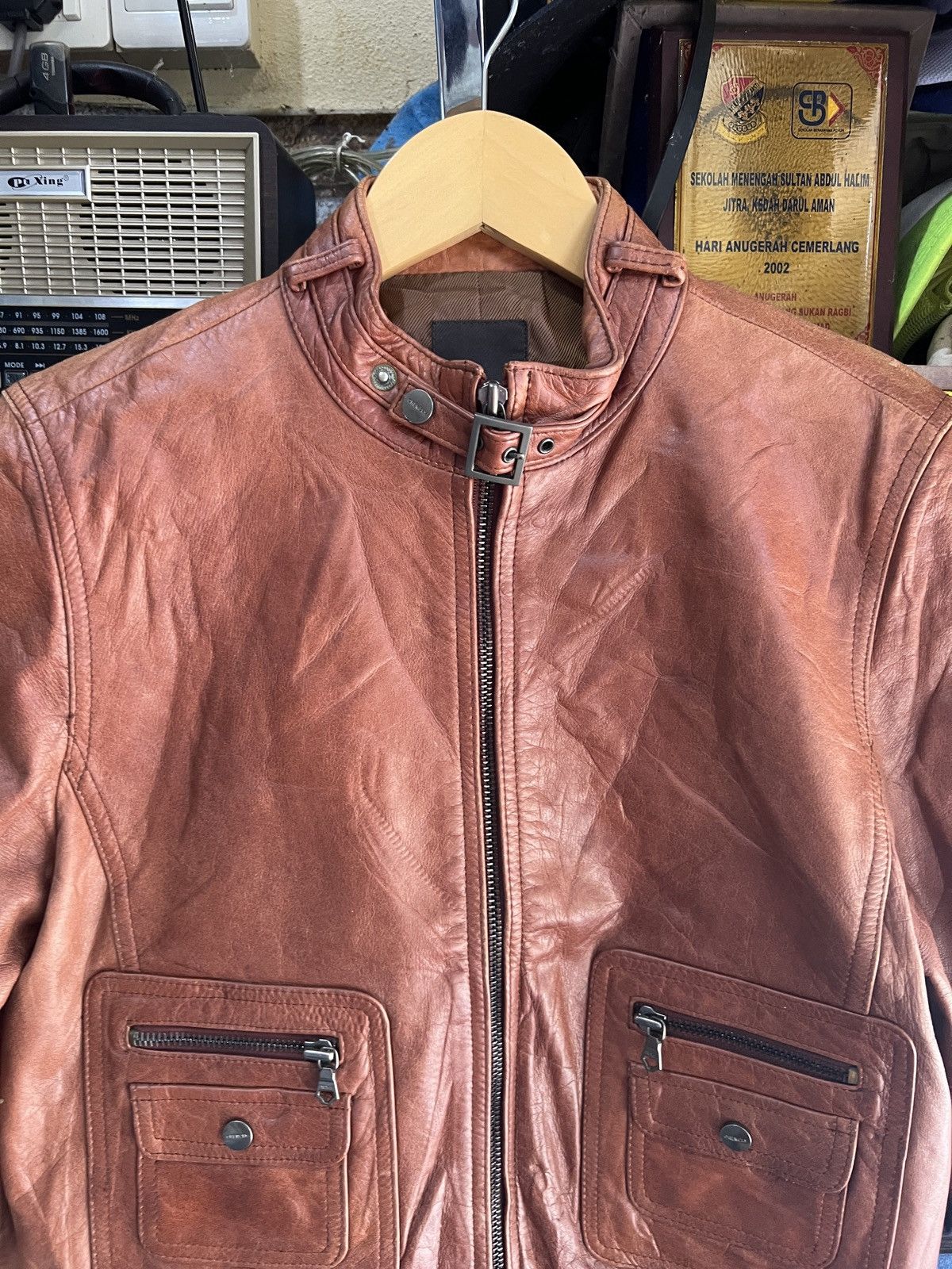 Other 🔥Grencia Real Leather Zipper Jacket Size S / US 4 / IT 40 - 5 Thumbnail