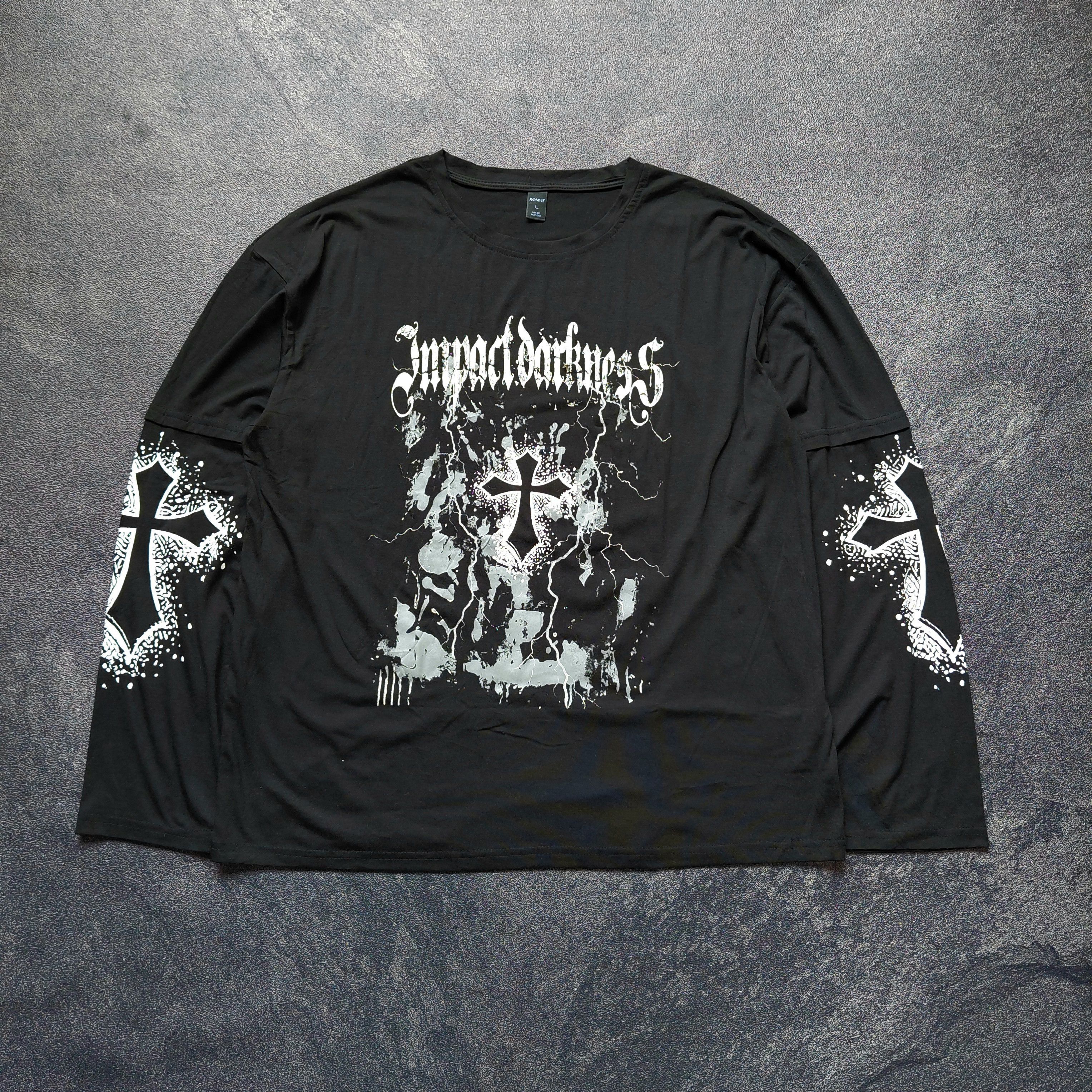 Japanese Brand Romwe Impactdarkness L/S Shirt Size US L / EU 52-54 / 3 - 1 Thumbnail