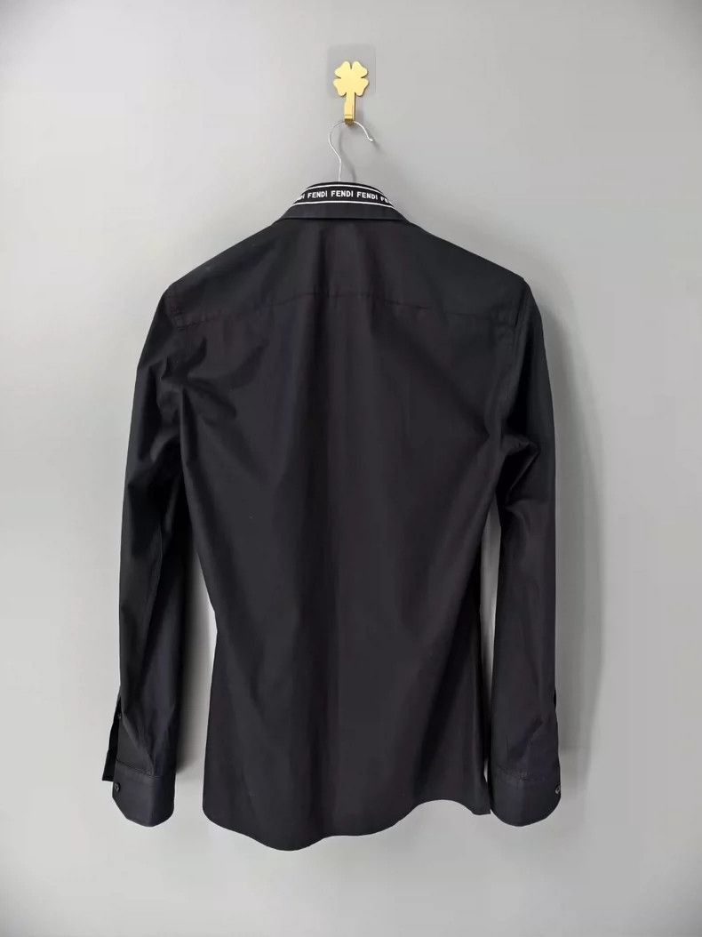 Fendi Fendi Black Shirt with Logo Embroidery Size US M / EU 48-50 / 2 - 2 Thumbnail