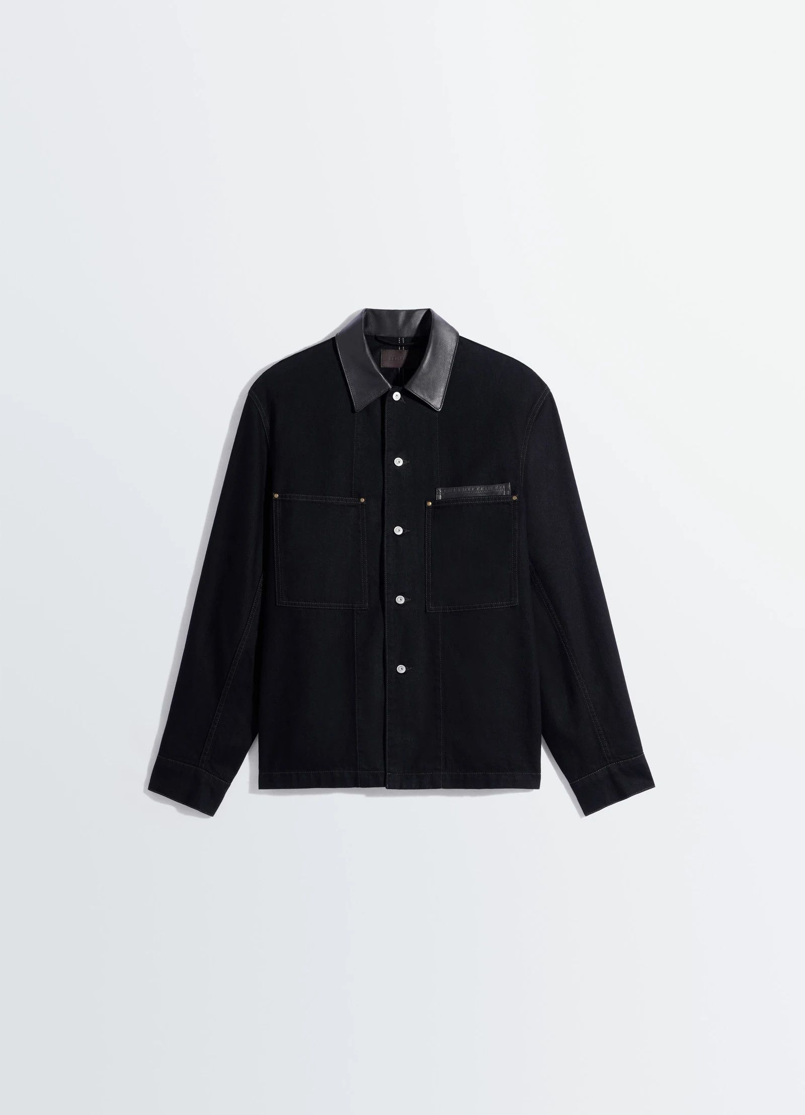Lemaire Stand Collar Overshirt Zinc Size 44 22AW | Grailed