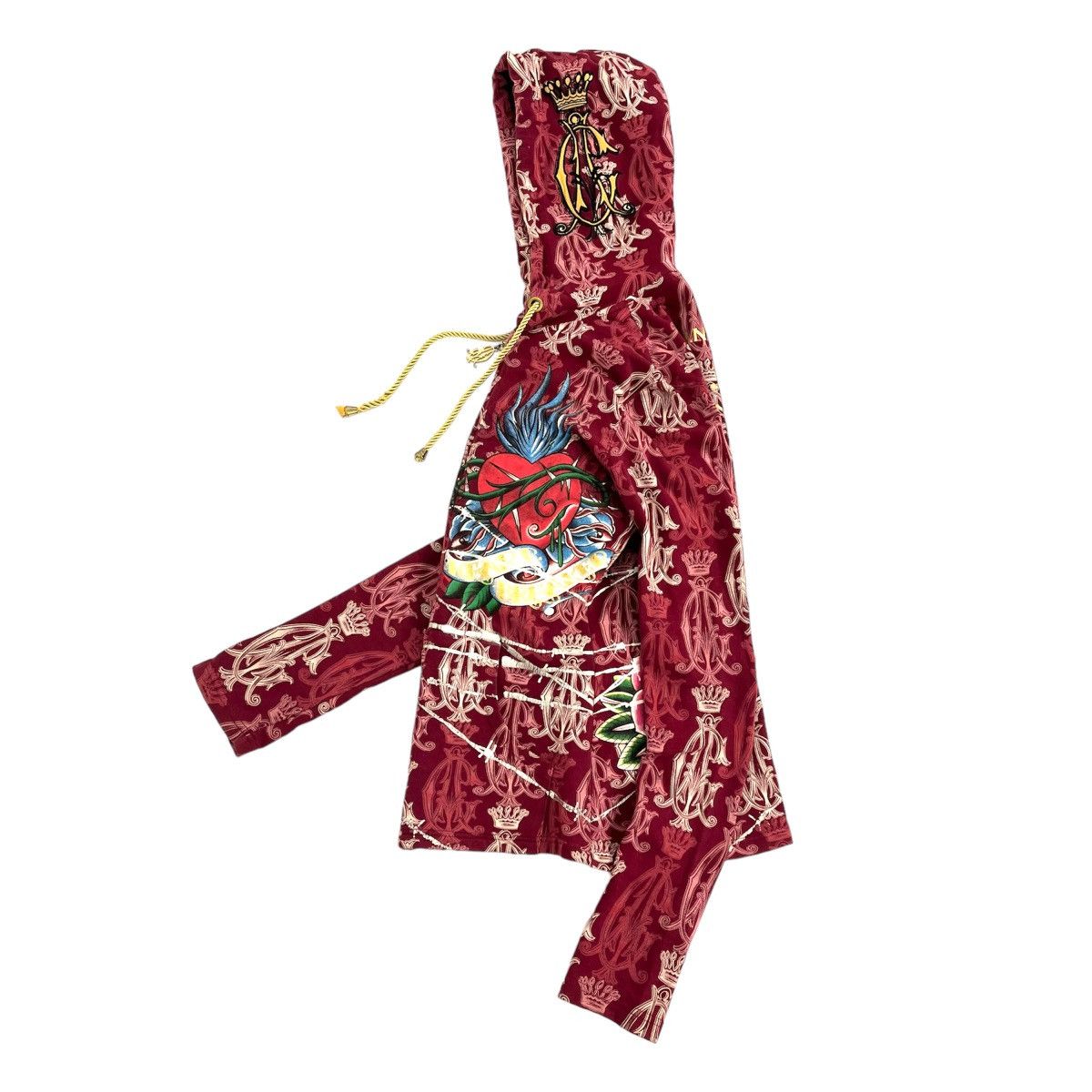 Christian Audigier × Ed Hardy × Vintage Christian Audigier Ed Hardy Full Print Women Zip Hoodie Size S / US 4 / IT 40 - 18 Thumbnail