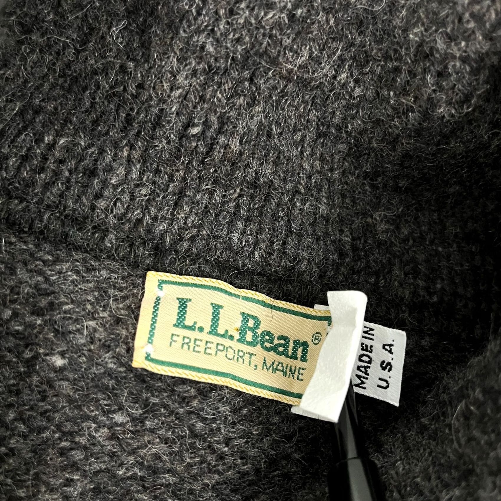 Vintage VINTAGE LL Bean Sweater Shirt Pullover Mens M Gray Wool Knit Shawl Collar Made in USA Size US M / EU 48-50 / 2 - 3 Thumbnail
