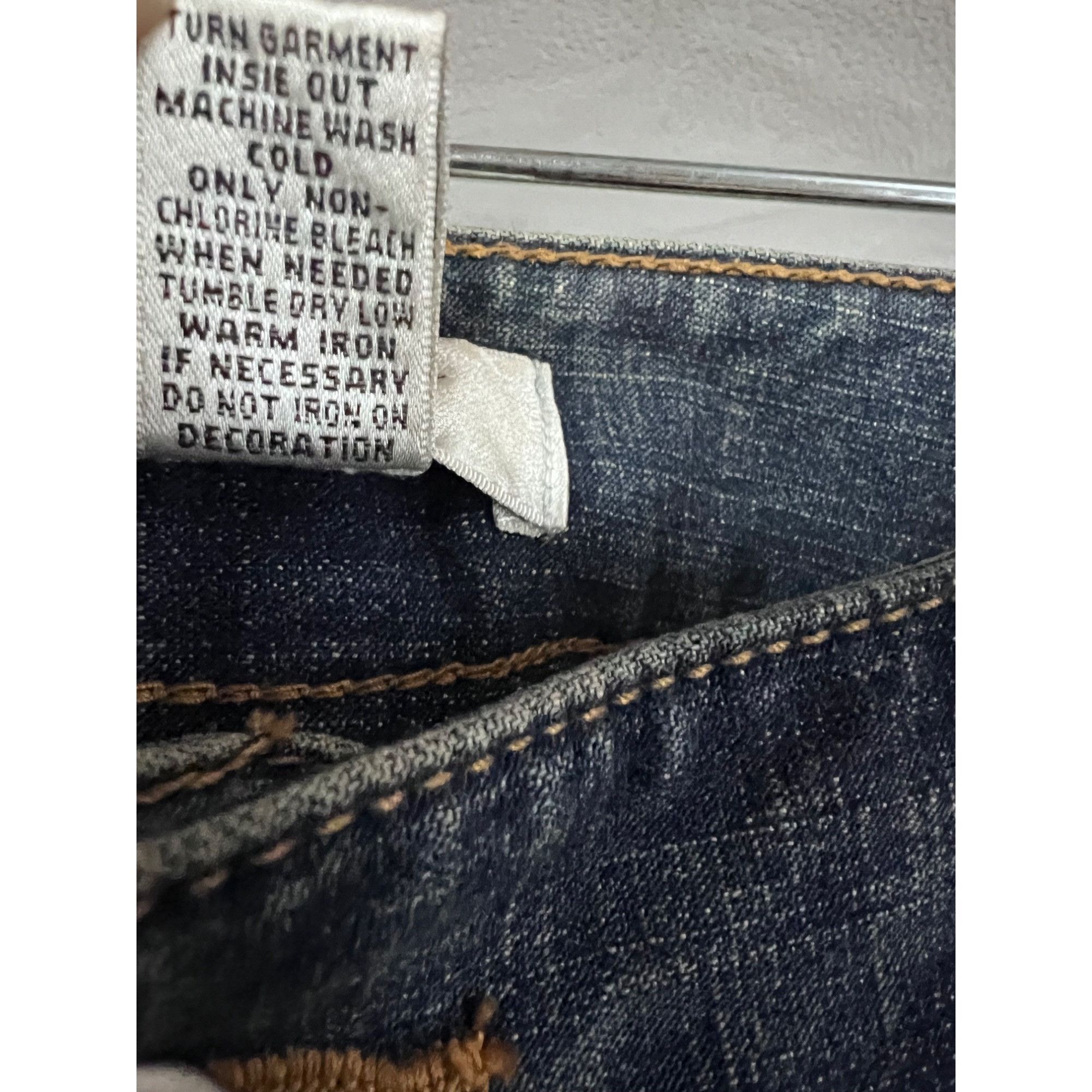 Vintage Ann Taylor Loft Womens Vintage Blue Denim Beaded Bootcut Jea Size 26" / US 2 / IT 38 - 6 Thumbnail