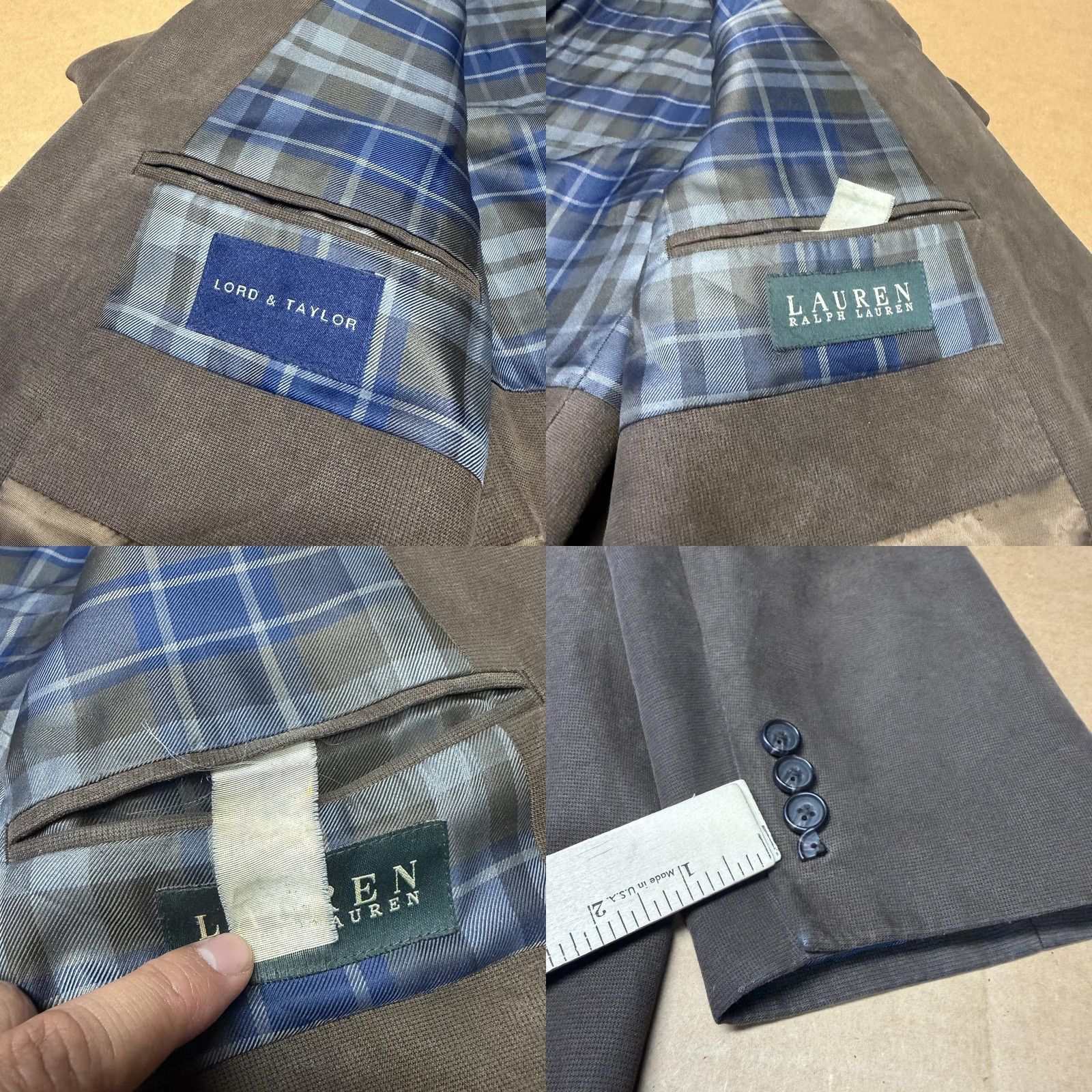Ralph Lauren Lauren Ralph Lauren Mens Gray Cotton Blend Solid Sport Coat Jacket 48 Size US M / EU 48-50 / 2 - 9 Thumbnail