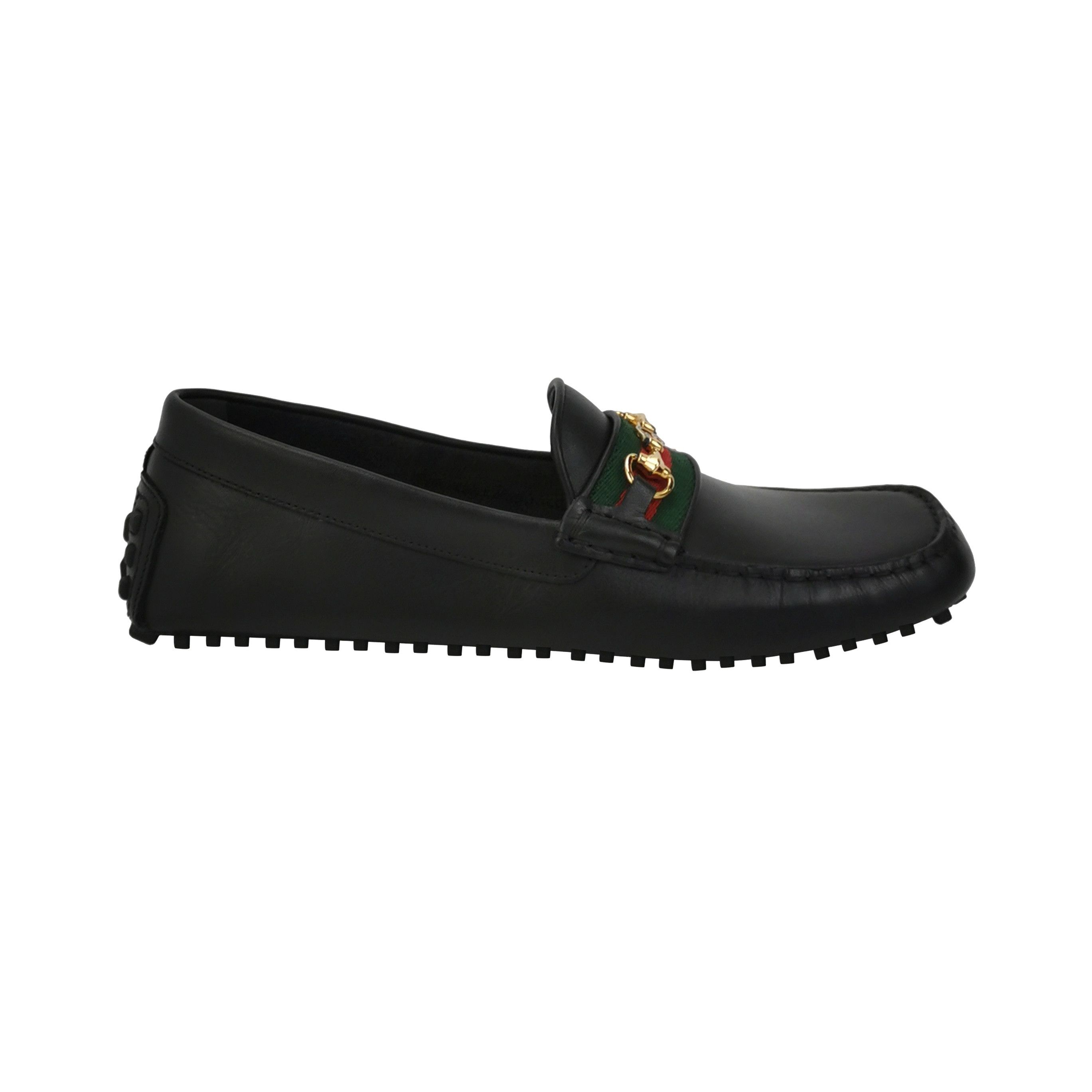 Gucci Gucci Horsebit Web Stripe Leather Drivers Size 43 Size US 10 / EU 43 - 1 Thumbnail