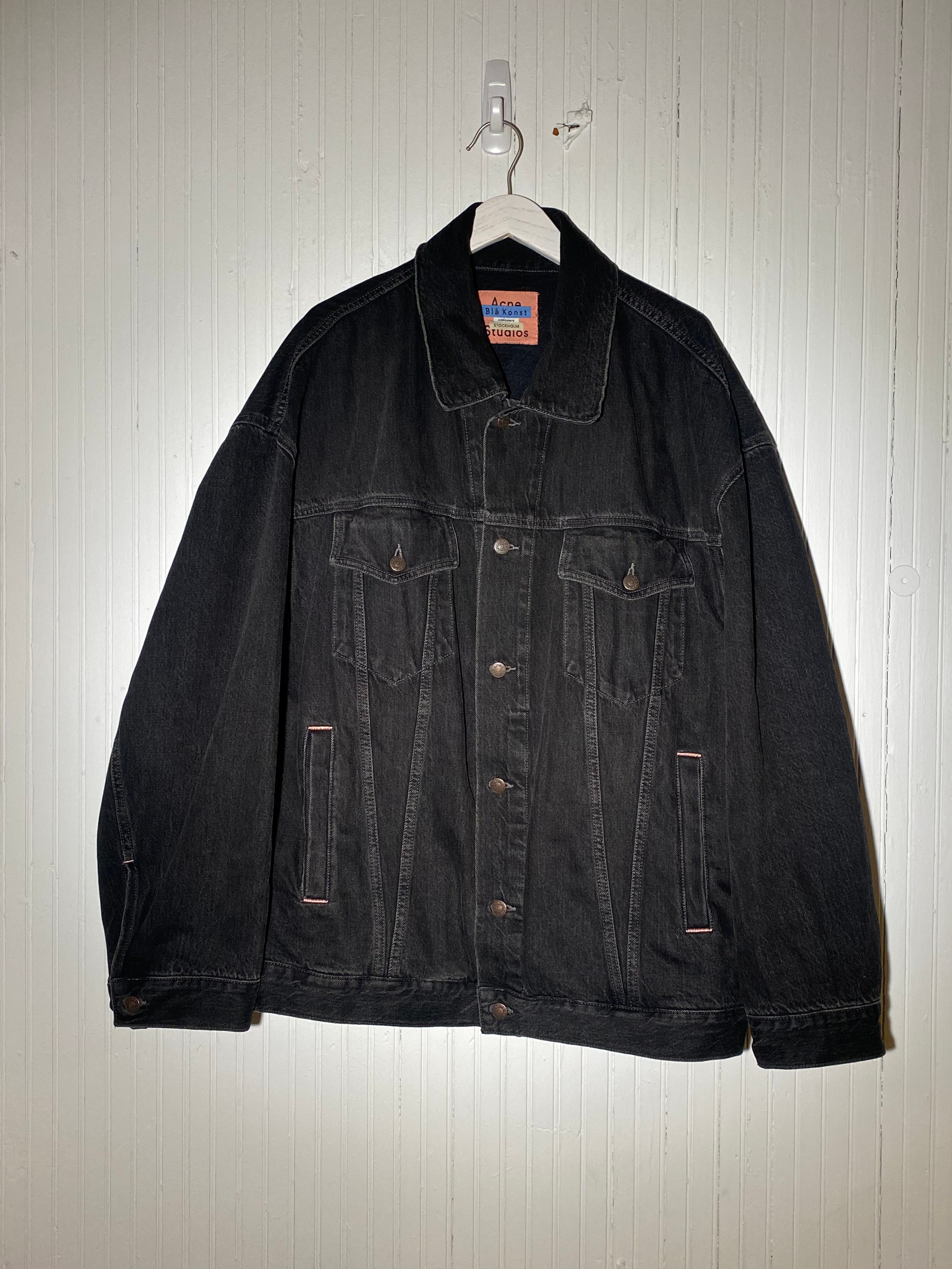Pre-owned Acne Studios Oversized Denim Jacket In Black