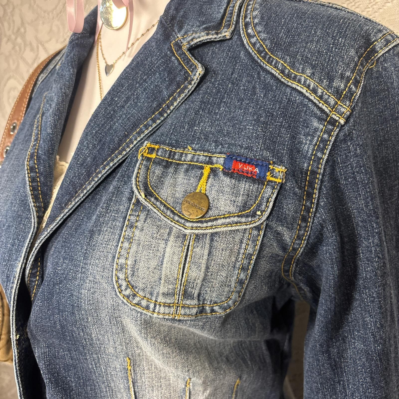 Other y2k dark wash denim jean jacket Size XL / US 12-14 / IT 48-50 - 5 Thumbnail