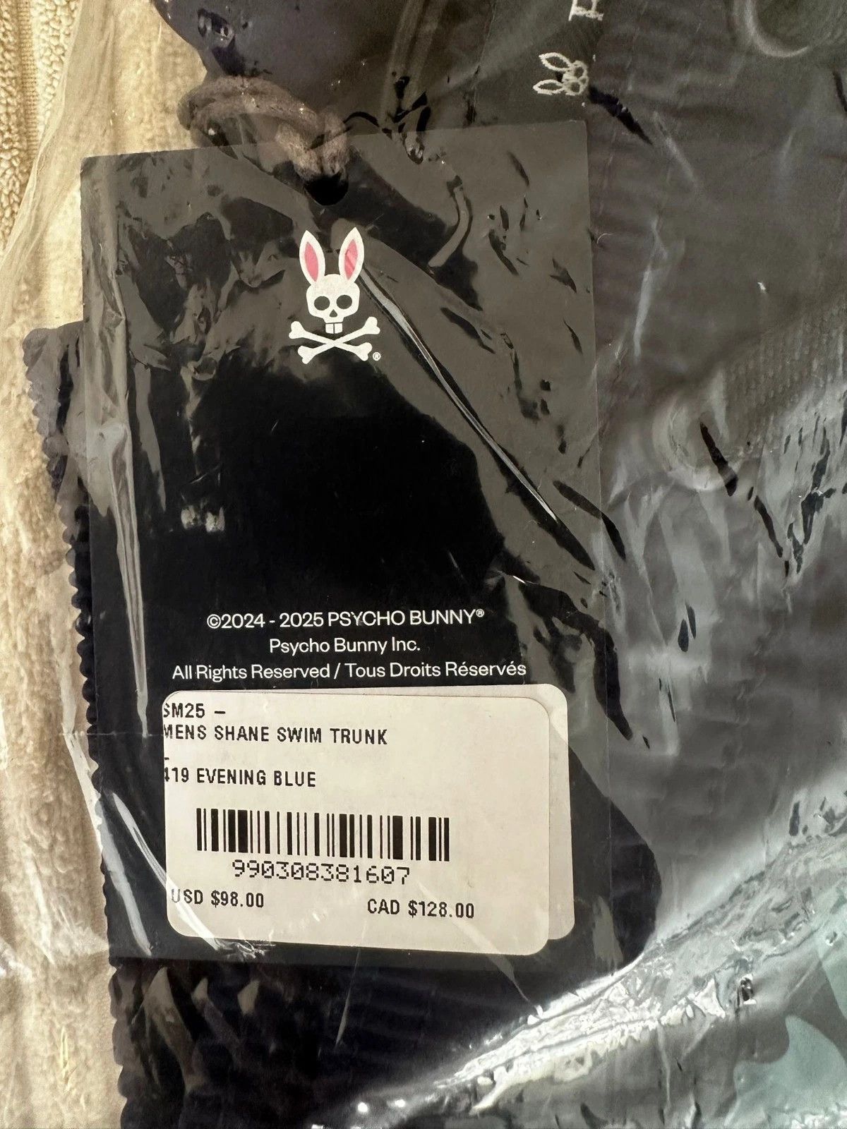 Psycho Bunny Mens Shane Swim Trunk 100% AUTHENTIC SZ M Size US 34 / EU 50 - 6 Thumbnail