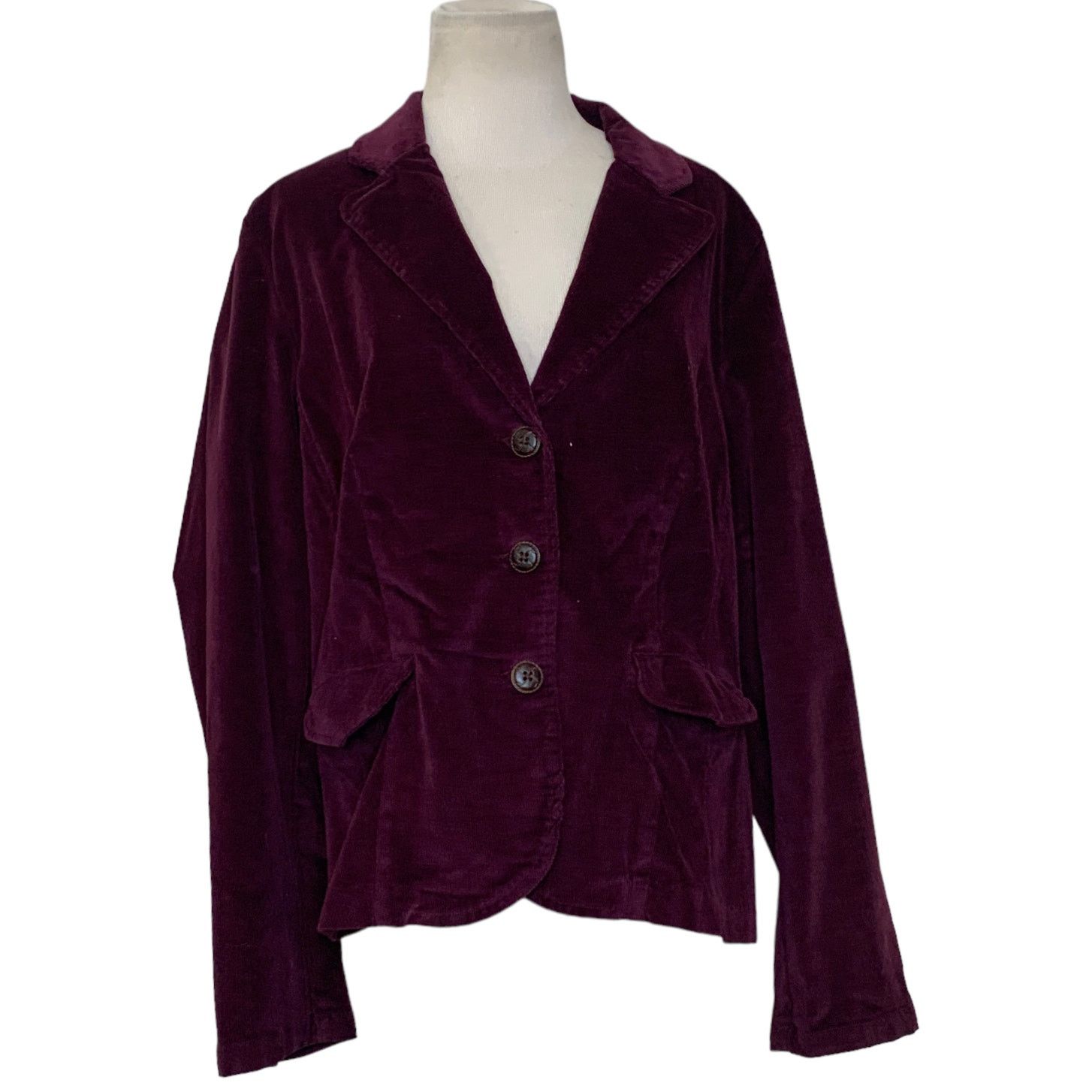 St. Johns Bay St. John's Bay stretch purple corduroy casual blazer size XL Size XL / US 12-14 / IT 48-50 - 1 Thumbnail