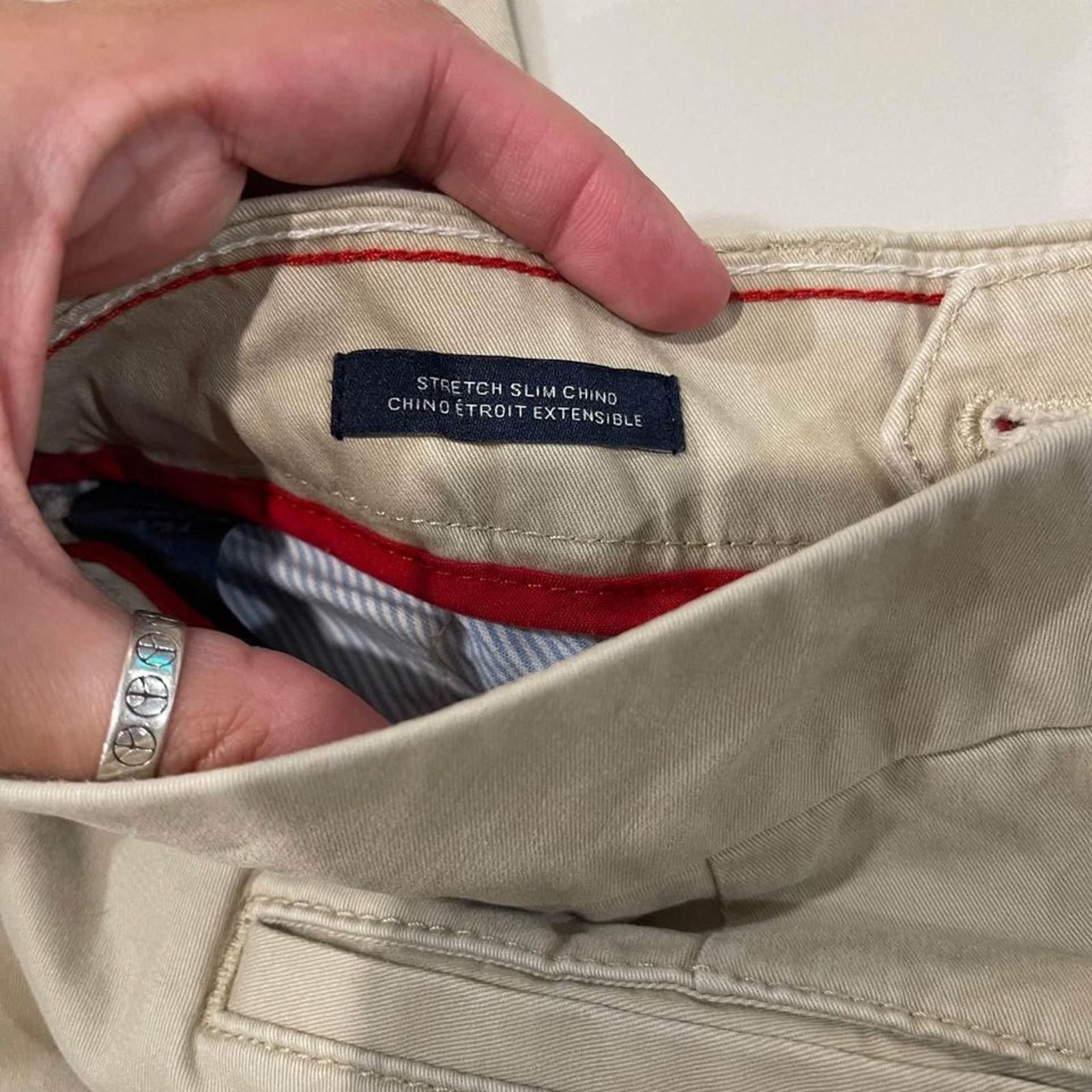 Tommy Hilfiger Tommy Hilfiger Slim Fit Solid Khaki Chino Pant Women’s 6 Size 28" / US 6 / IT 42 - 8 Thumbnail