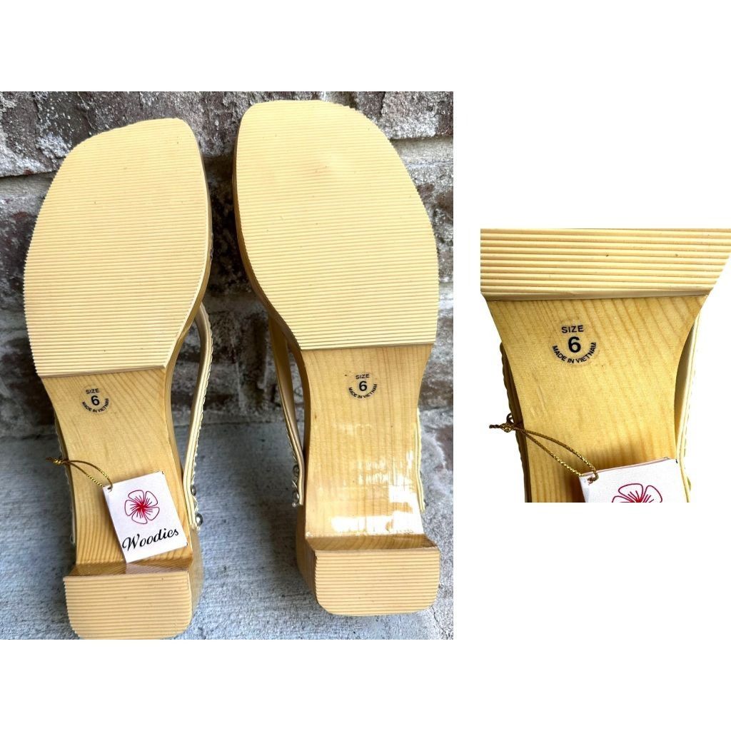 Other Woodies Yorkie Sandals Size 6 Heels Paw Print Throngs Long H Size US 6 / IT 36 - 10 Thumbnail