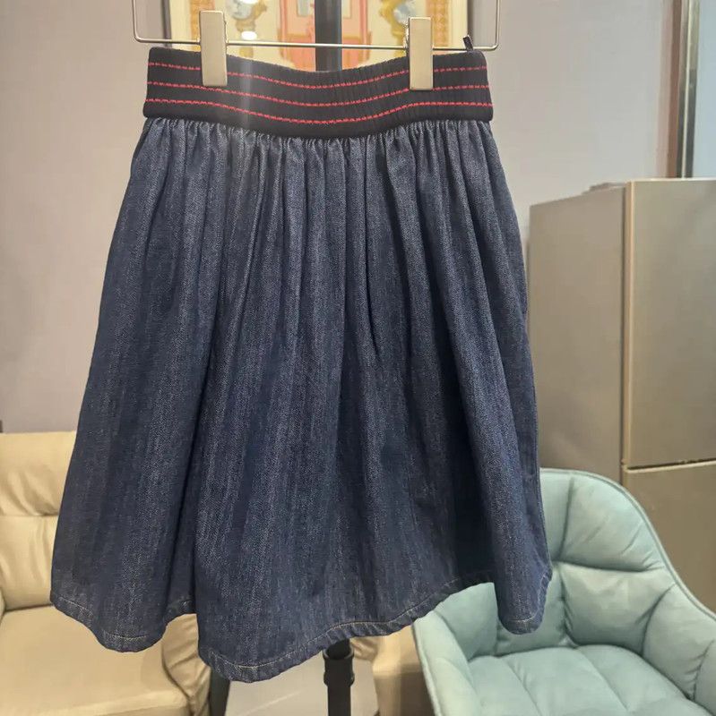 Miu Miu Miu Miu Blue Denim Women's Skirt 0089 Size 24" / US 00 / IT 34 - 1 Thumbnail