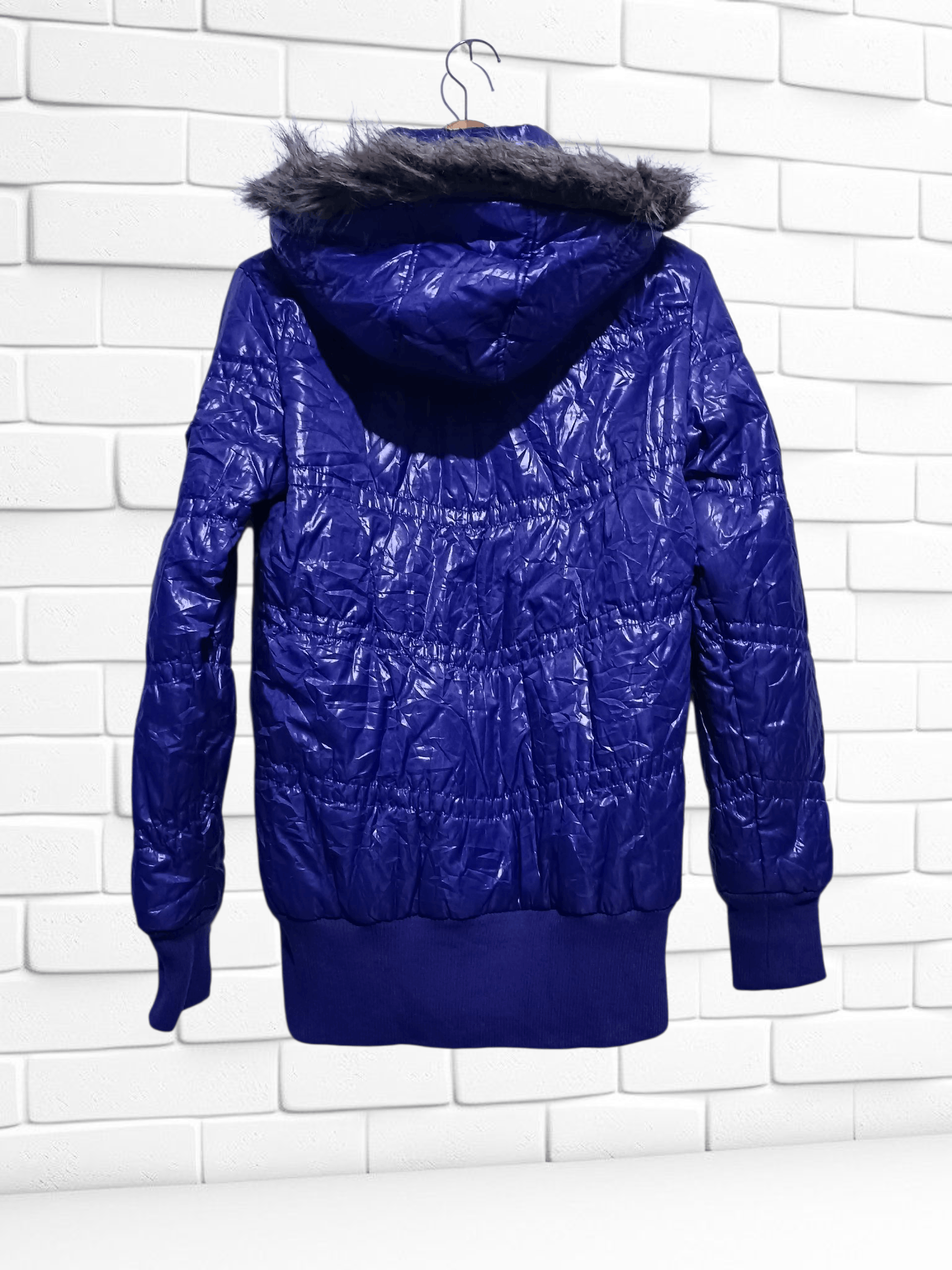 Japanese Brand Japanese Brand Fur Hoodie Puffer Down Jacket Glossy Purple Size M / US 6-8 / IT 42-44 - 4 Thumbnail